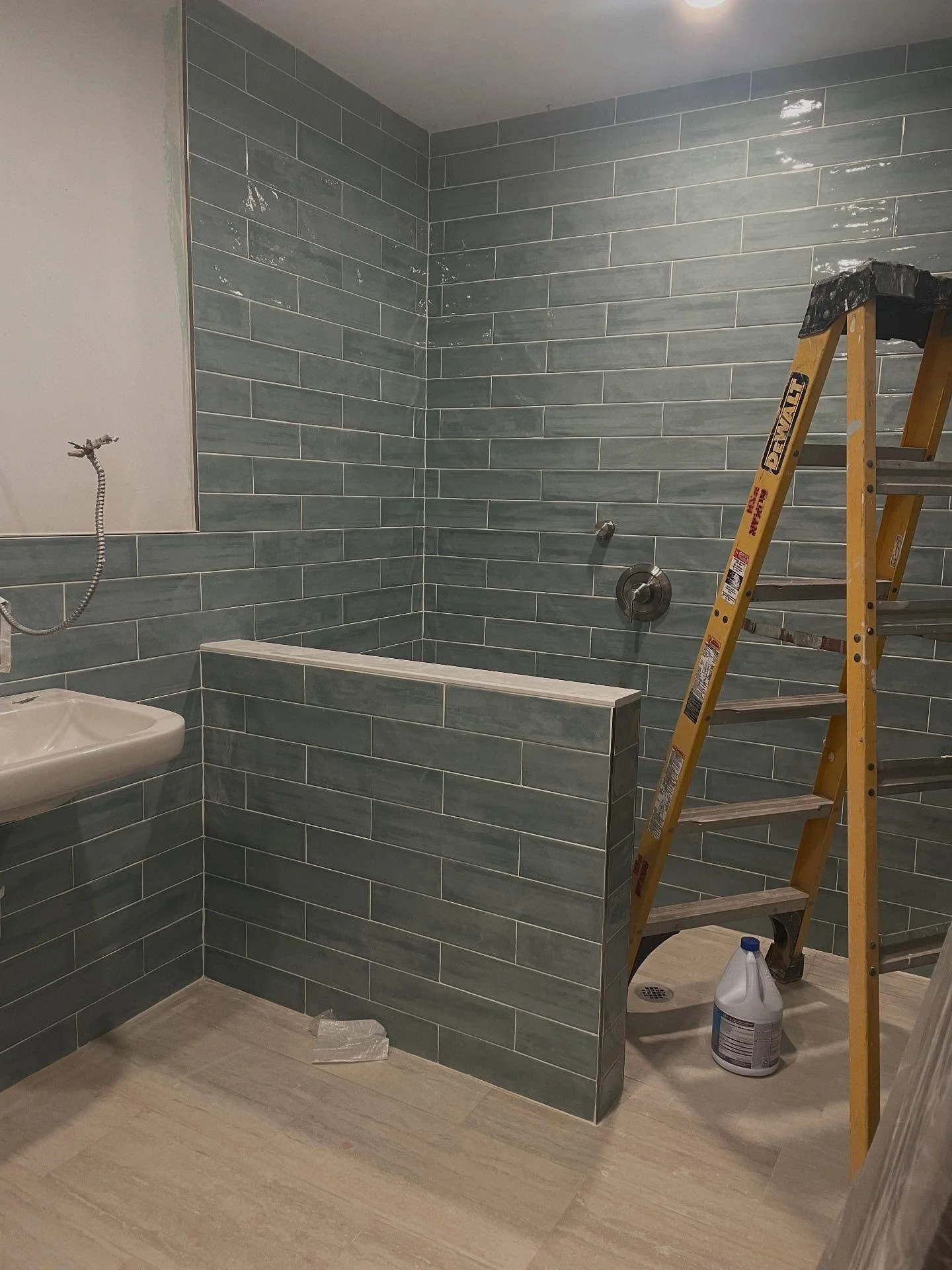 Great site visit today for Our Birthing Center. Tile is in, which always means we&rsquo;re close!