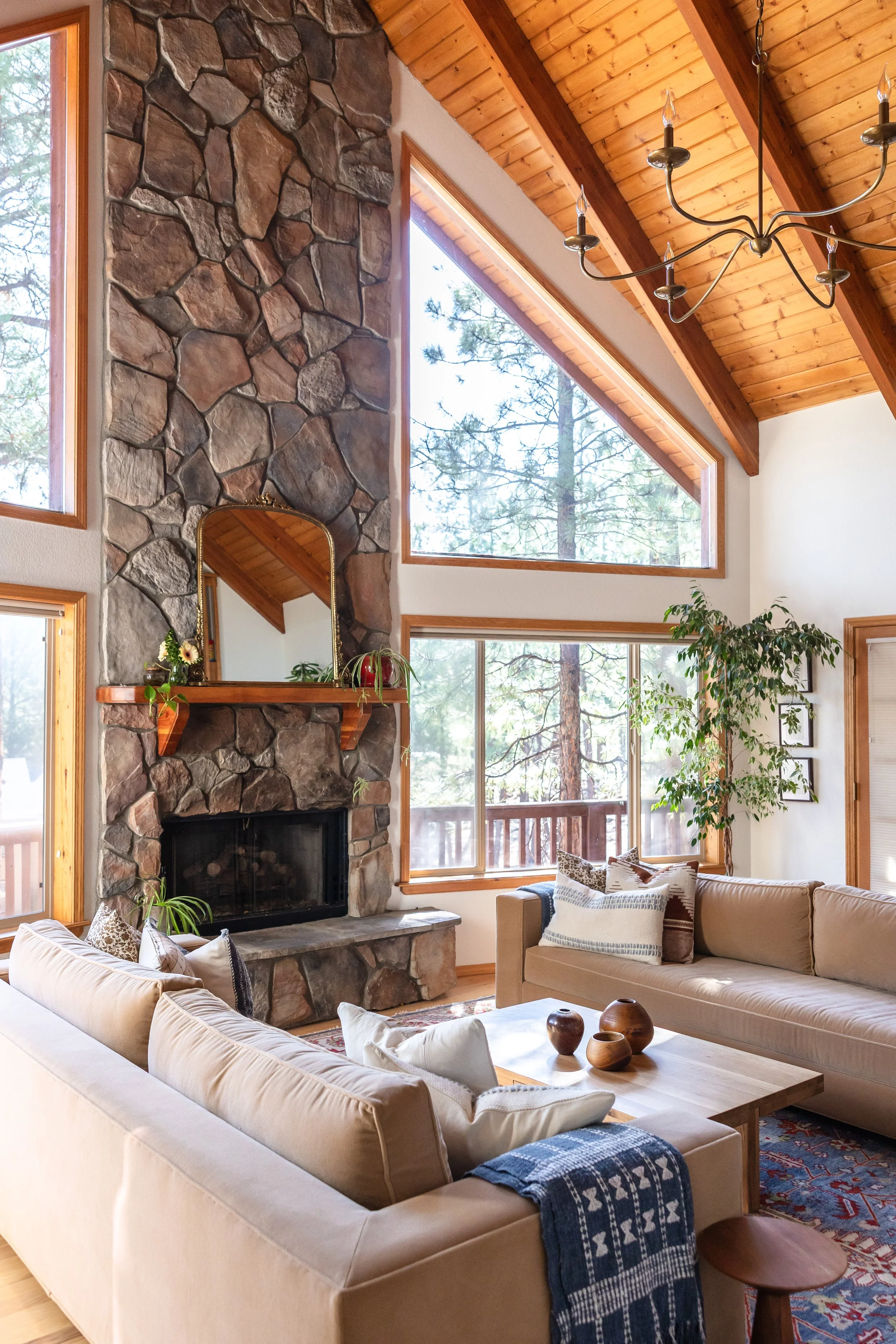 Fireplace feature wall