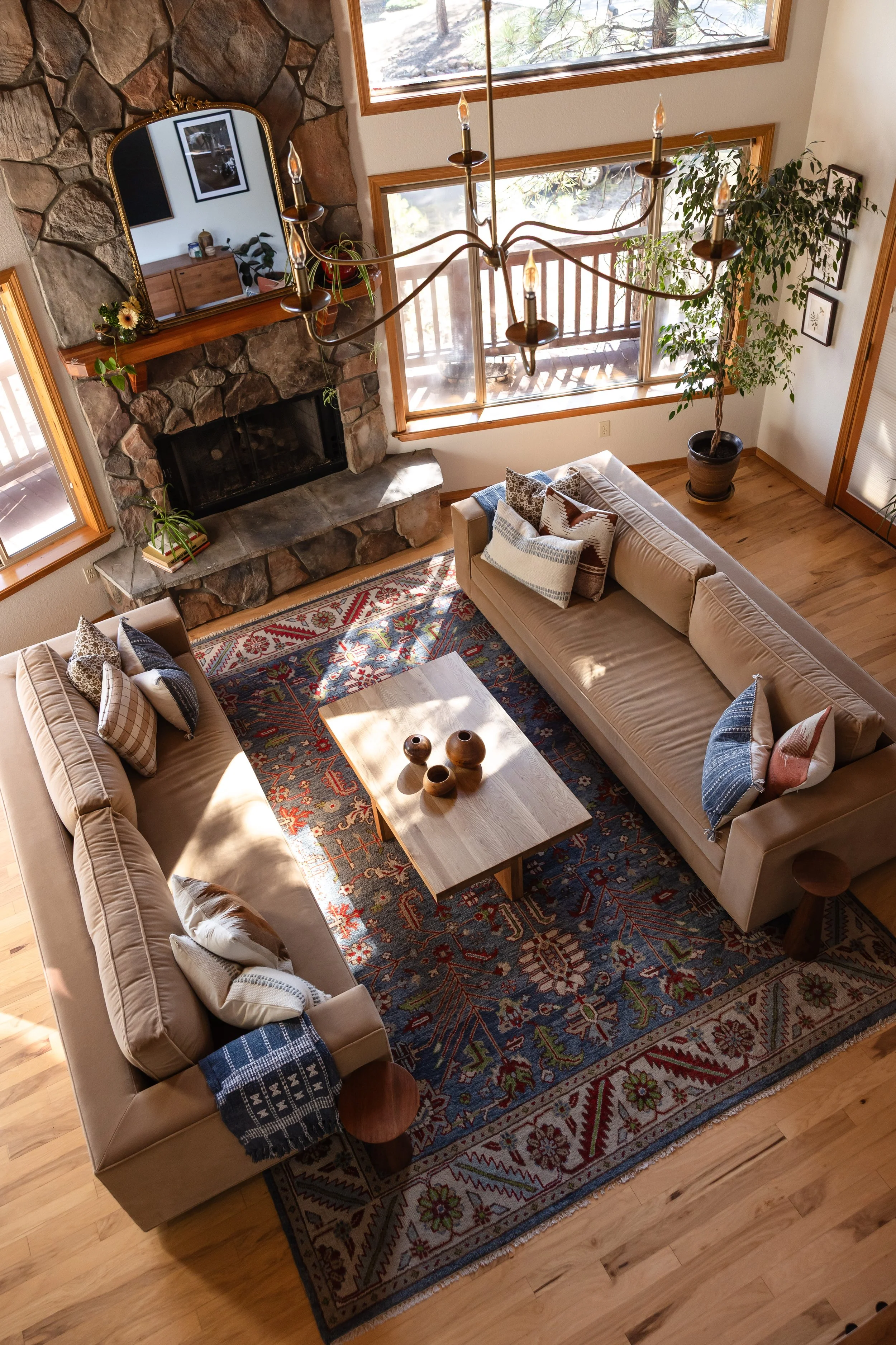 Family room from above