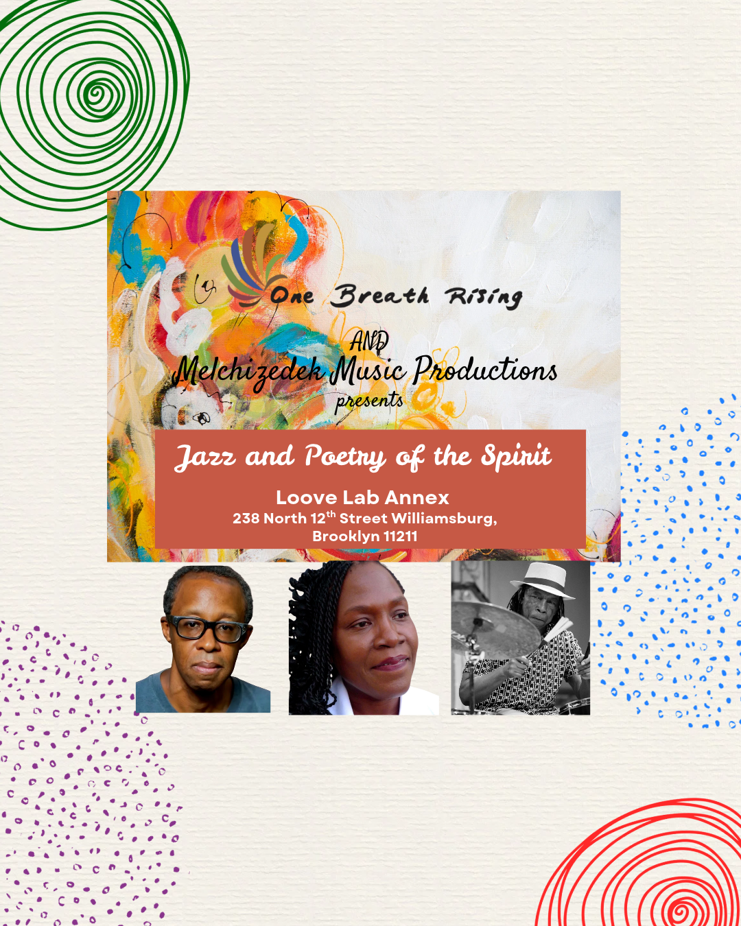Jazz and Poetry of the Spirit Friday, November 6th 2026 at 8:00pm