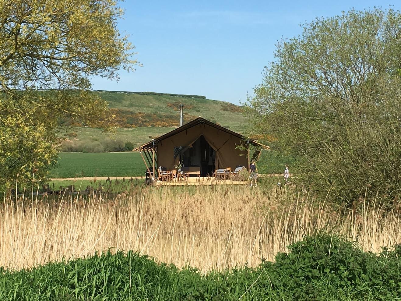 Across the pond at Wheatfields glampint