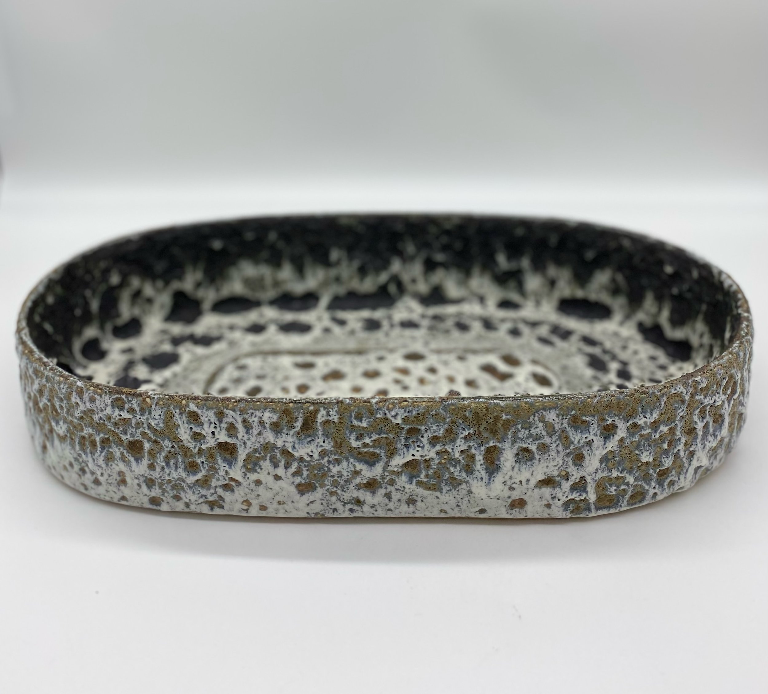 Large Oval Lava Bowl, 3" x 9" x 17", $700