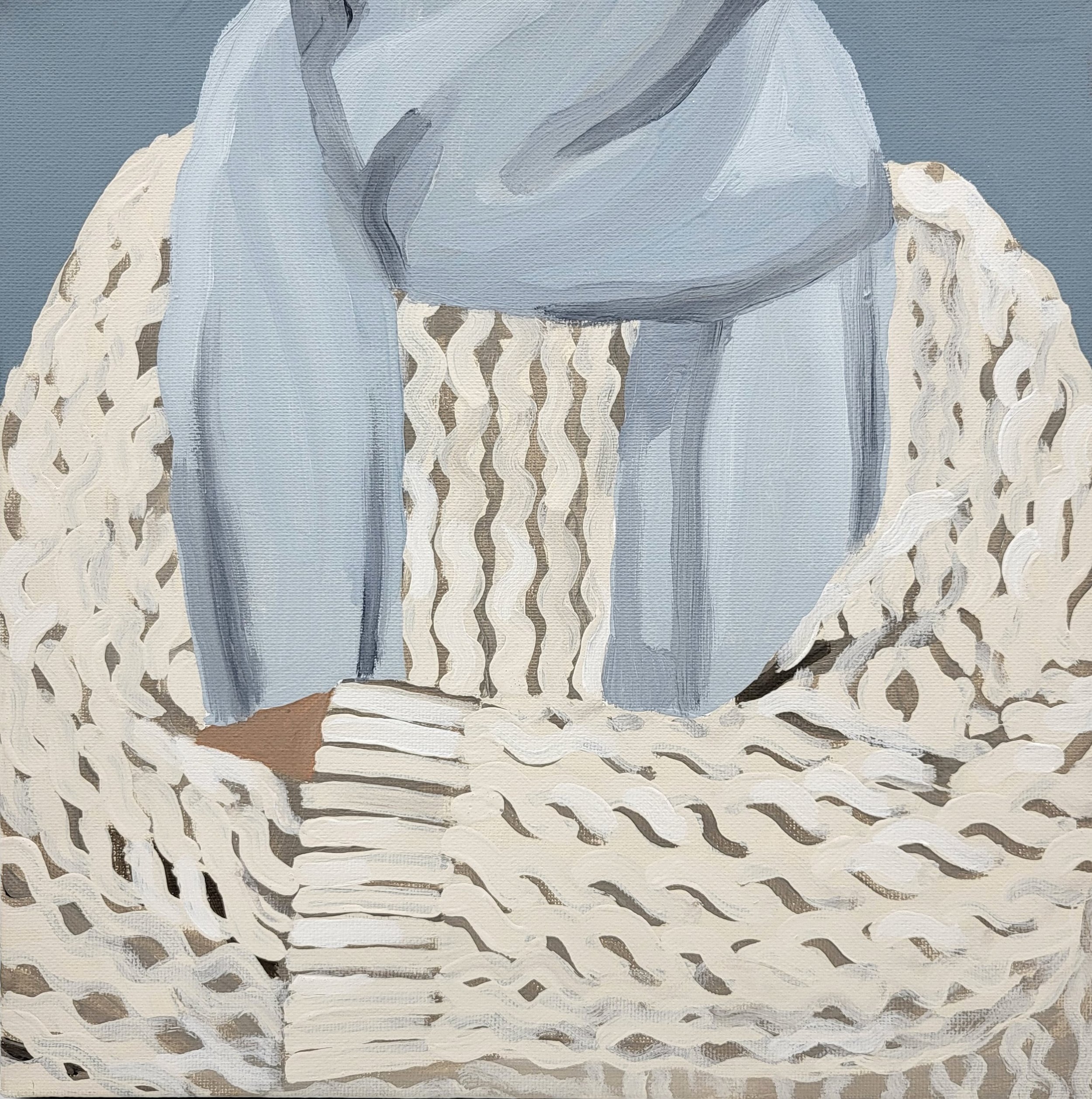 Winterlady, 12” x 12’, Acrylic on Canvas $350