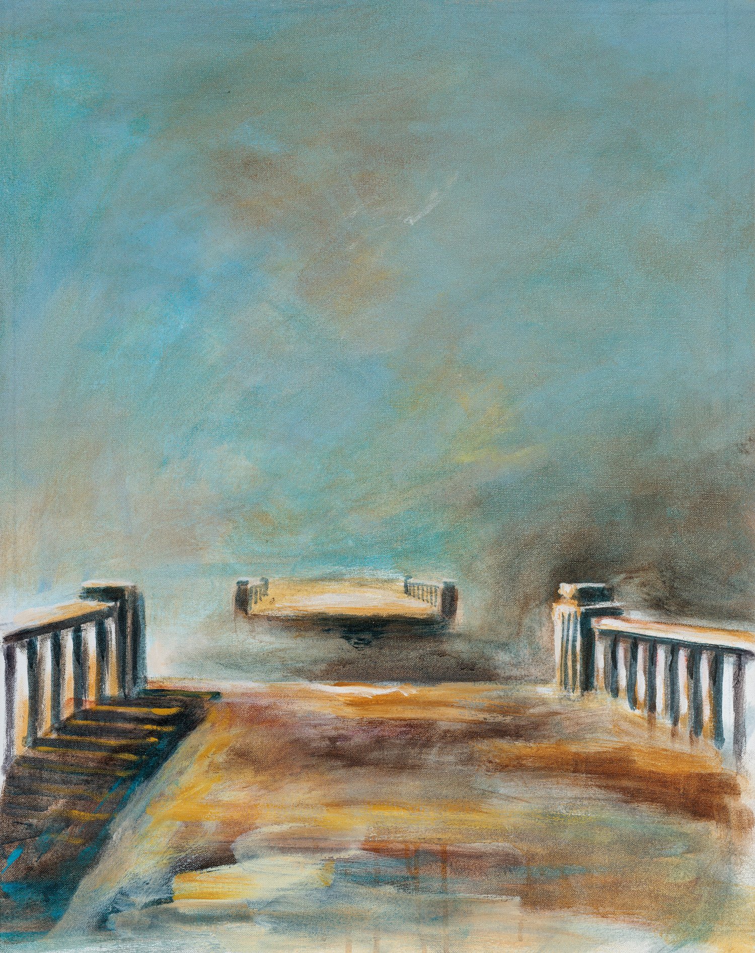 Bridge Ruin 1, Canaan Forks, NB - 30” x 24”,  Acrylic on Canvas, $1200
