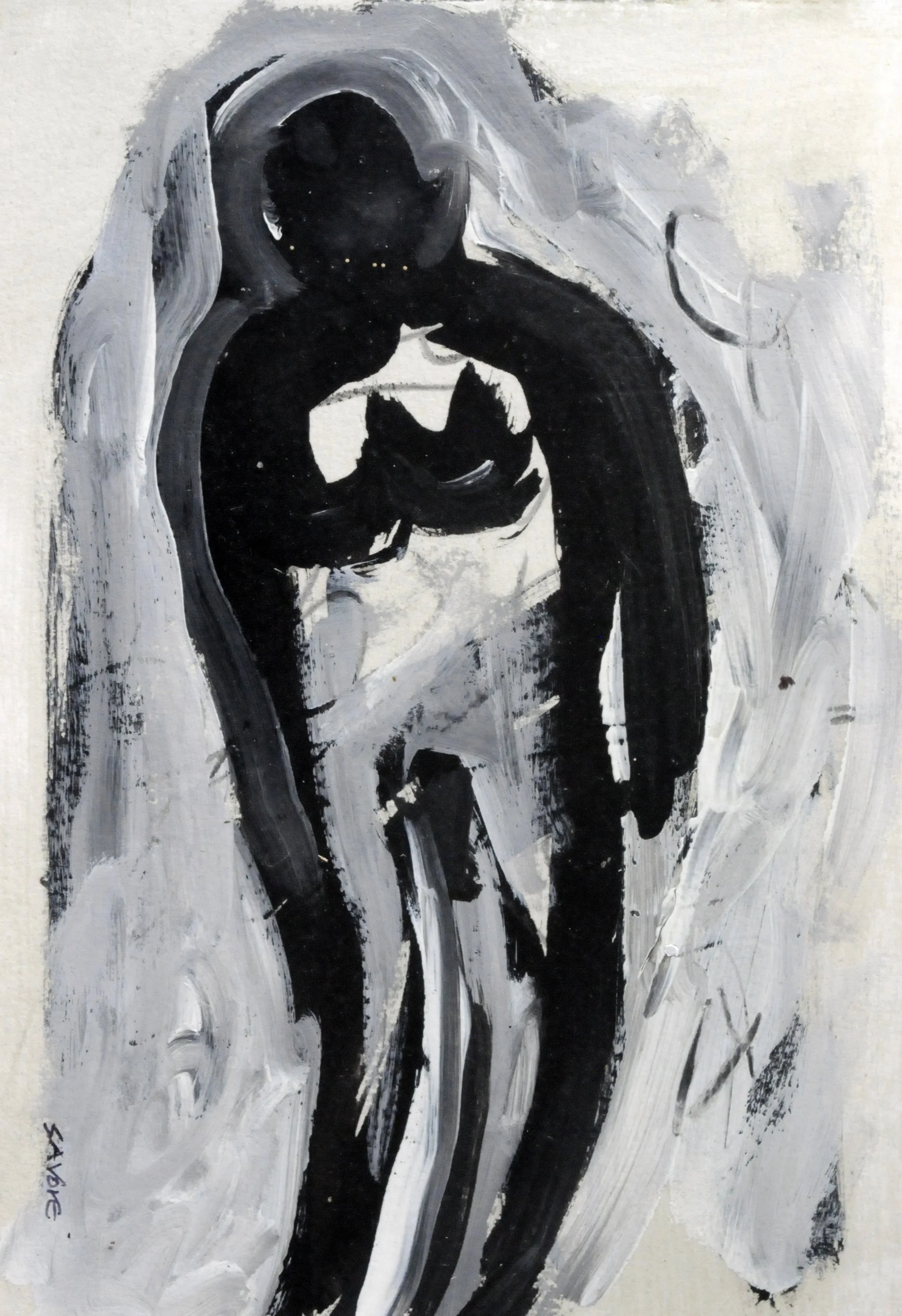 Nude Figure - 9.75”x7.75”, charcoal drawing on paper, $450
