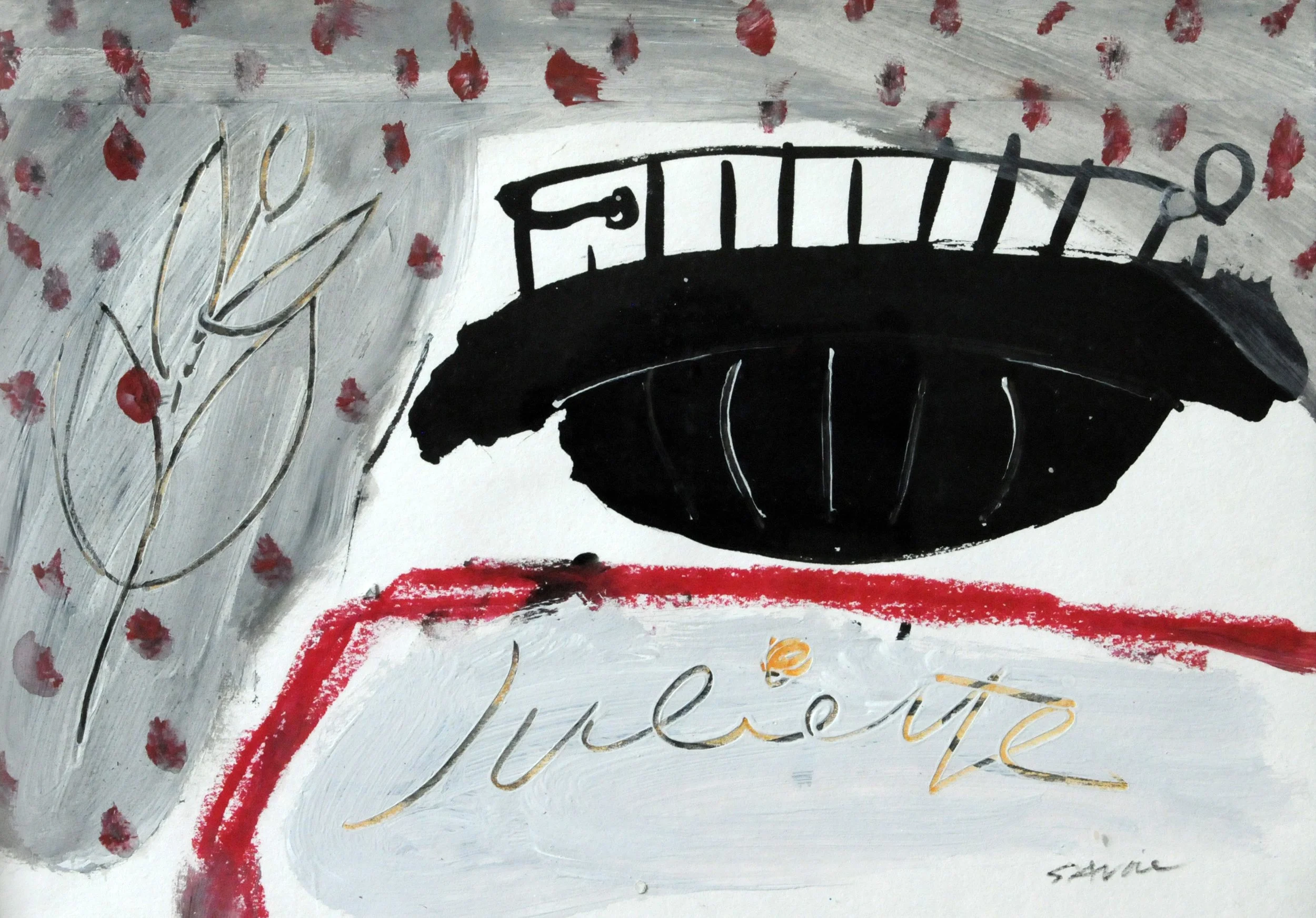 Juliette - 8”x10”, mixed media on paper, $500