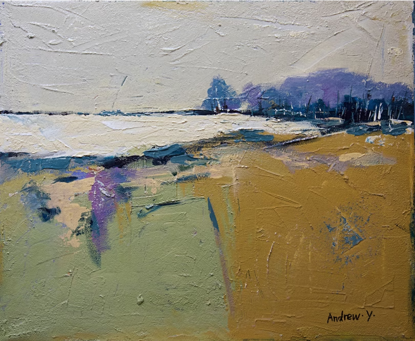 Quiet Plain, 24" x 20", Mixed Media, 2025, $600