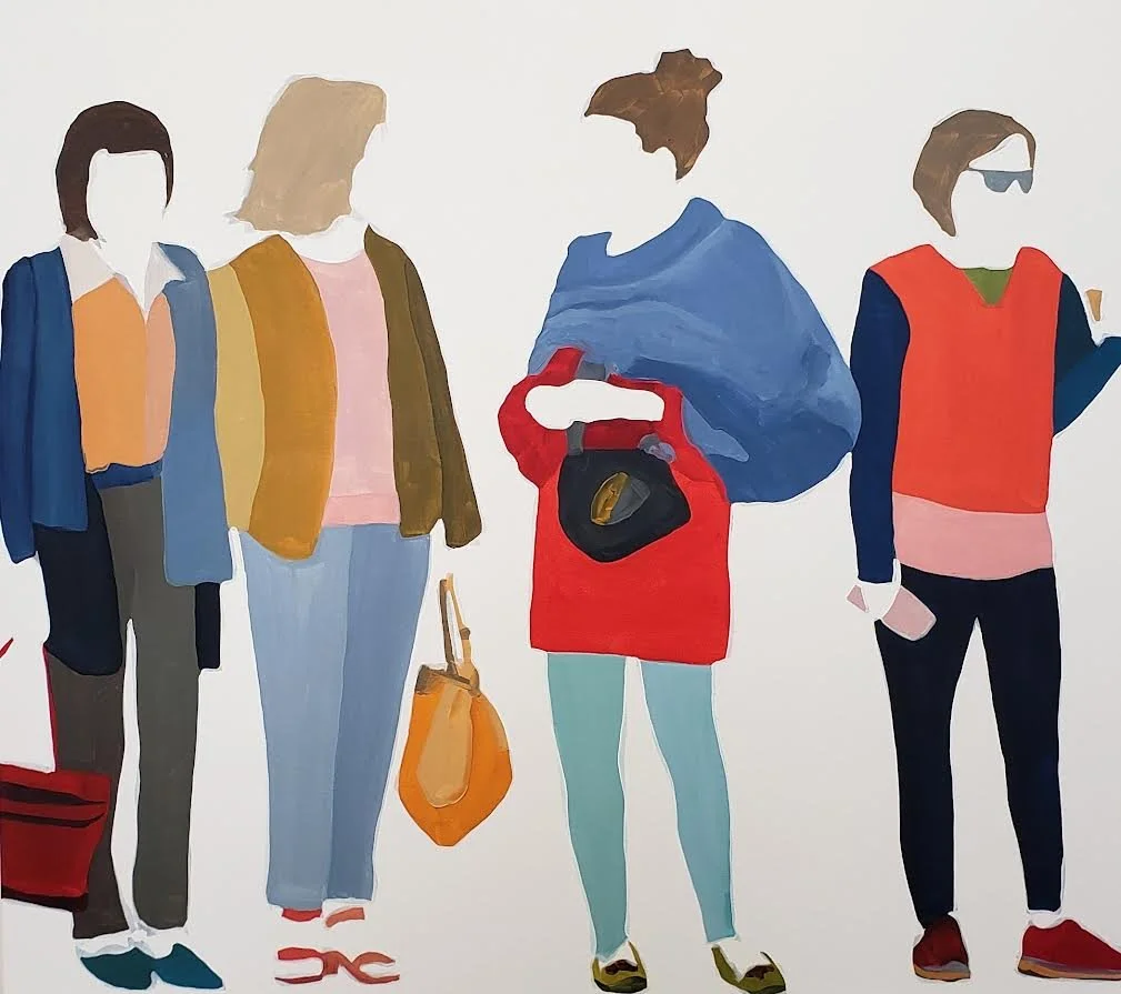 Sherry Czekus - Acquaintances, 36x40", Oil on Canvas, $2800