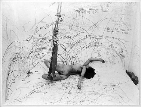 Credit: Carolee Schneeman, Up to and Including Her Limits (1973-1977)