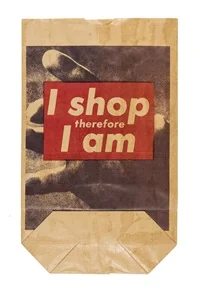 Credit: Barbara Krueger, I Shop Therefore I Am (1990)