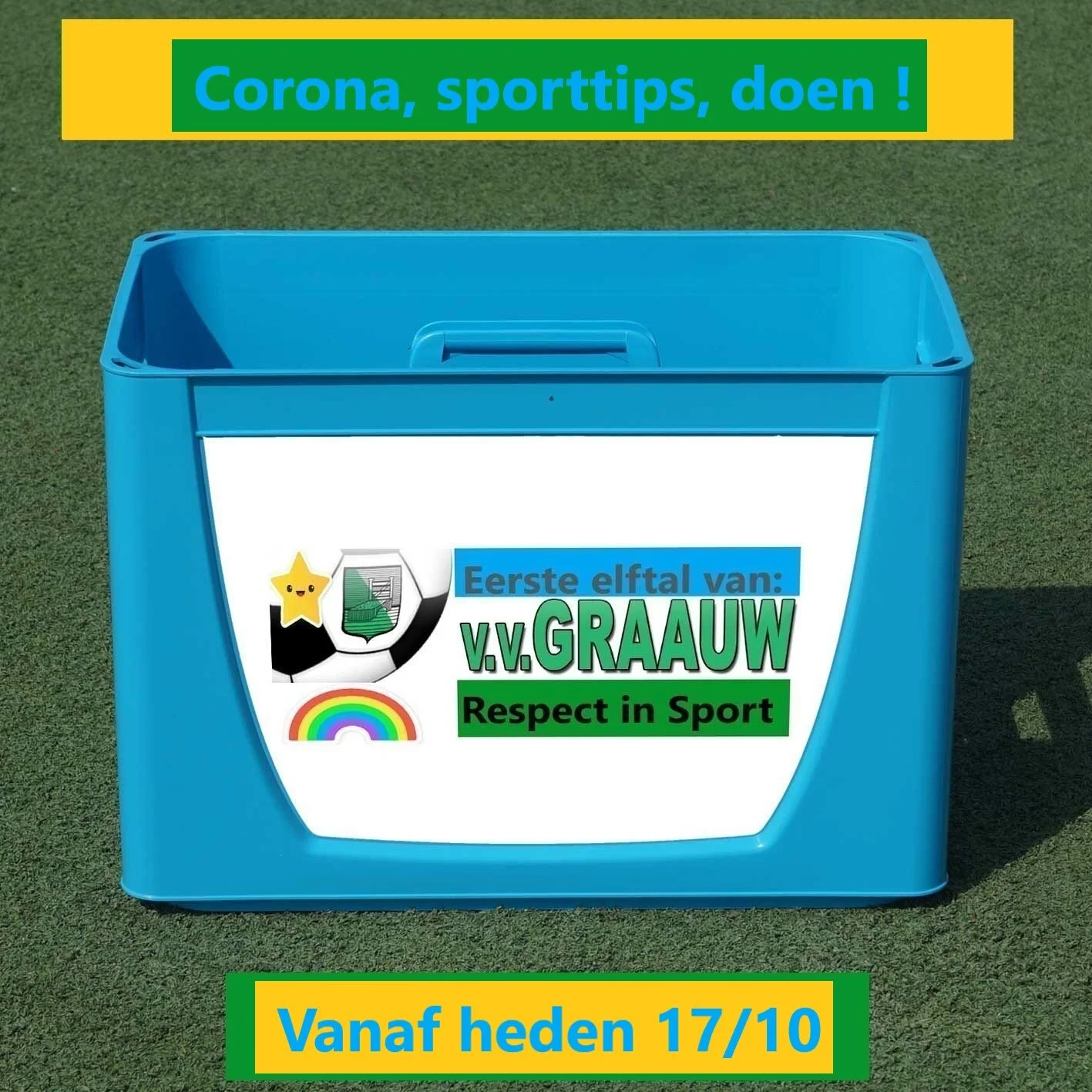 Voetbal verboden momenteel, toch ieder aan de slag, bewege bewege, zegt Oscaar !