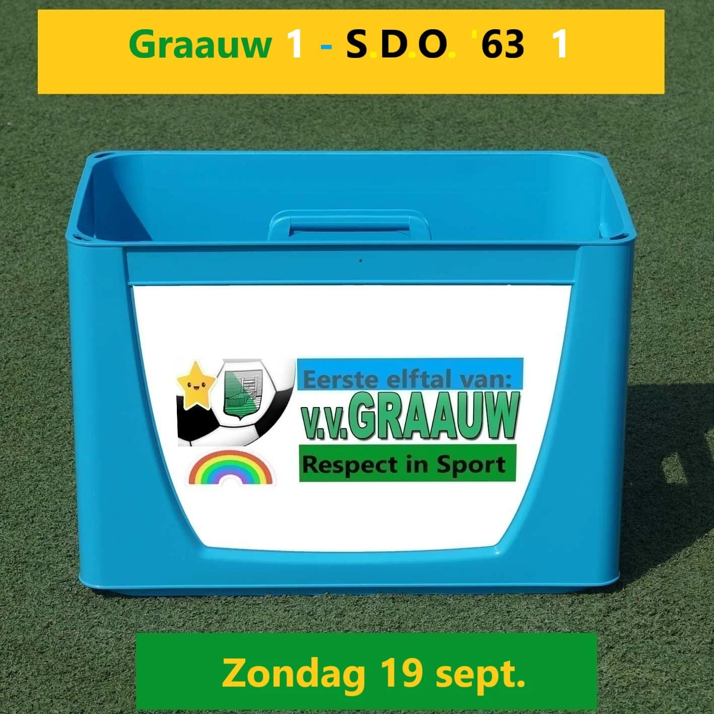 Forse overwinning 8-1, op Buurman S.D.O. '63, daar zag er eerst niet naar uit hoor !