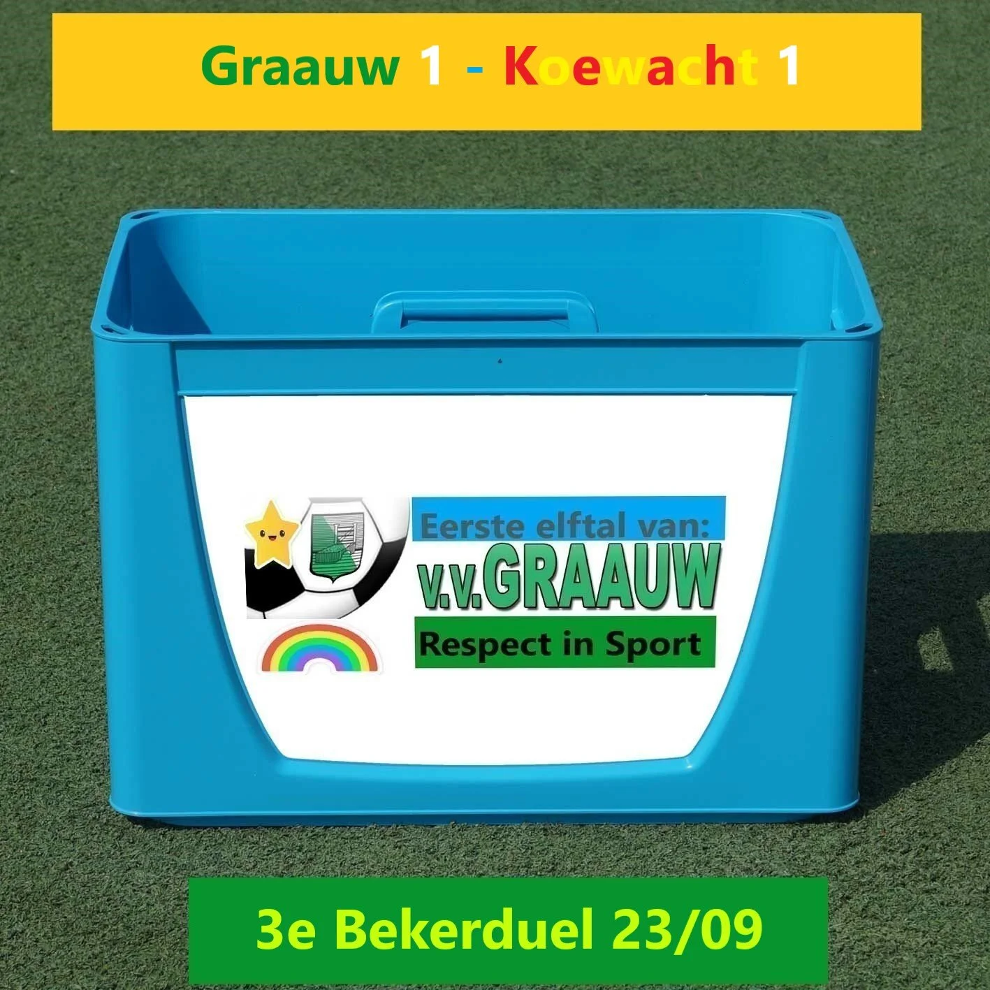 Ons Beker duel, zetten we knap om in winst, 2-1 tegen bezoekers van Berlaere Complex