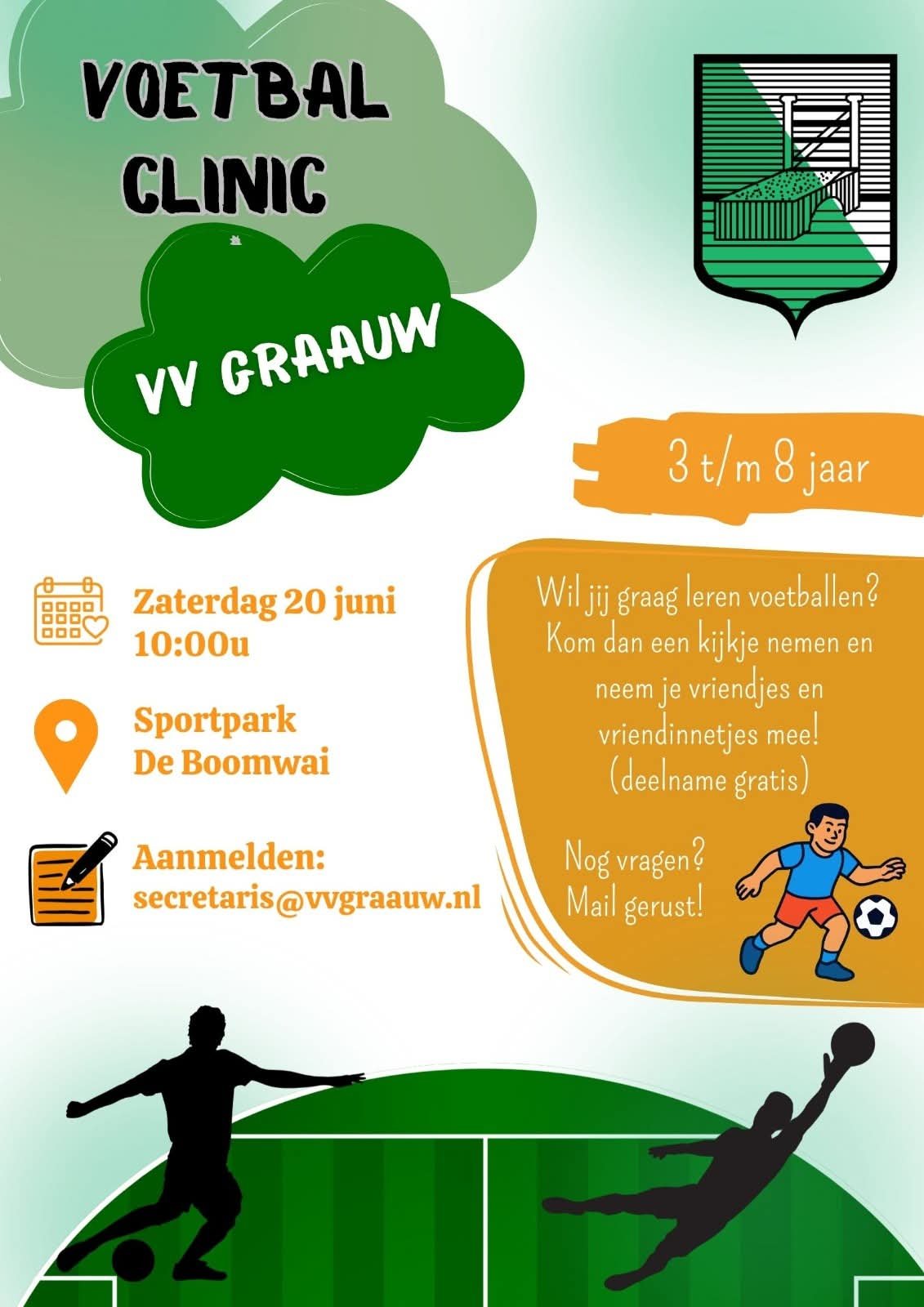 Graauw verzorgt Clinic voor toekomstige voetballers 💚! 