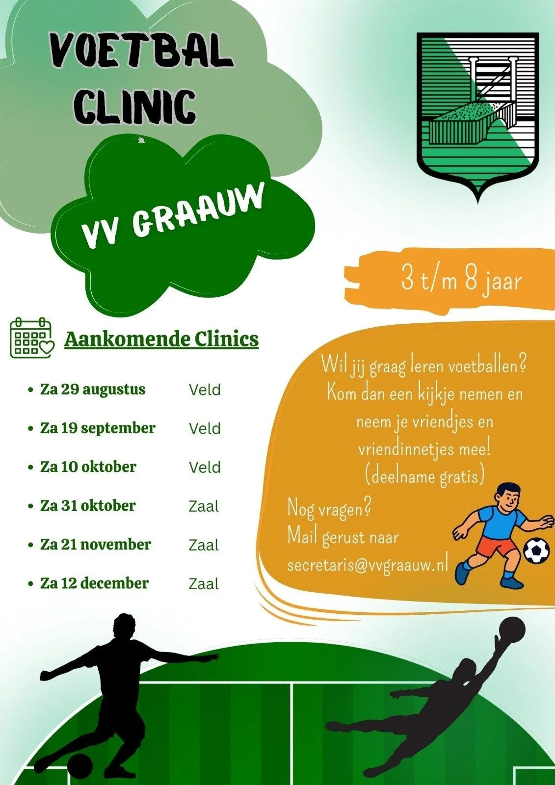 De Talenten krijgen de ruimte, op naar weer Graauws jeugd 11 tal 💚