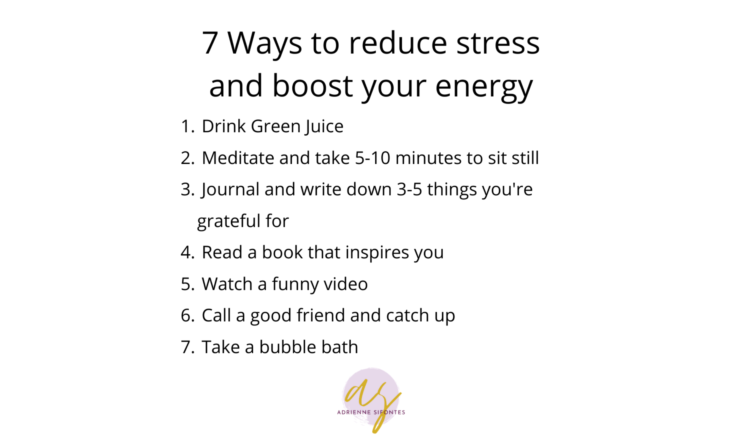 7 ways to reduce stress
