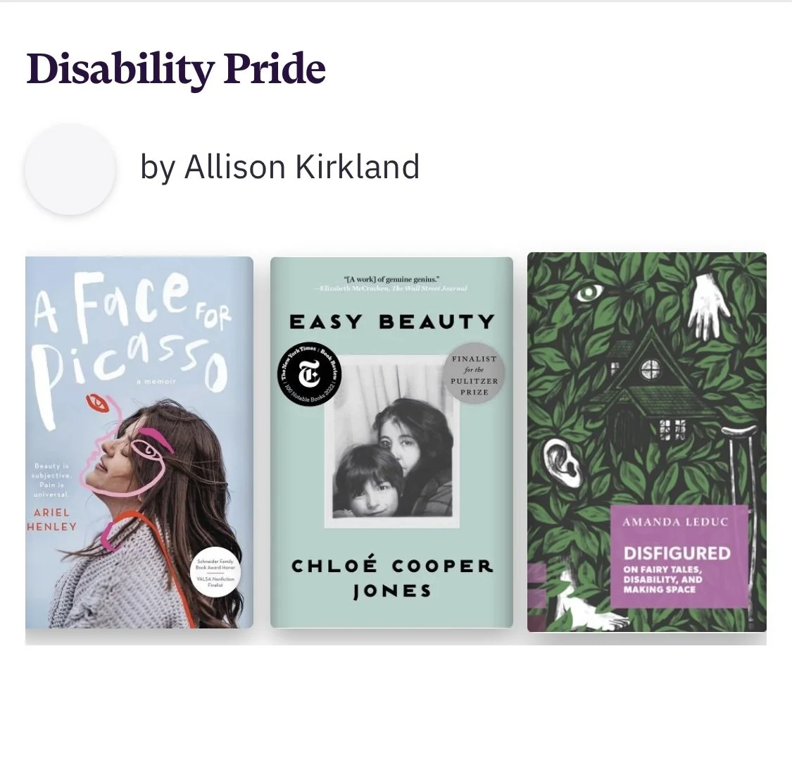 Looking for new reading material for Disability Pride Month? 