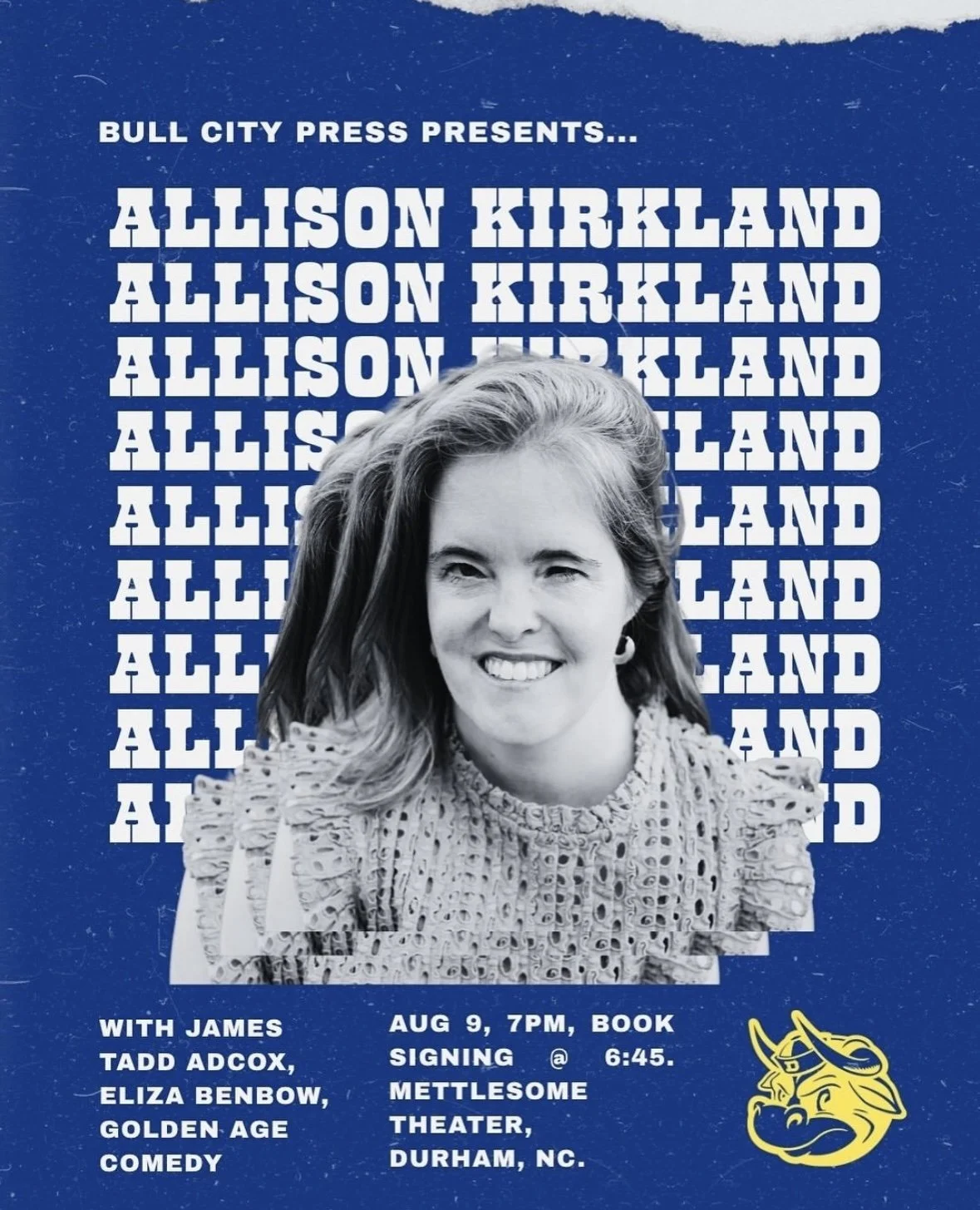 Come see me at Bull City Press Presents on August 9th!