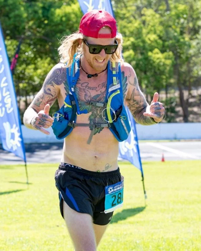 Jake pictured at his first ever 25km race.