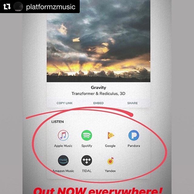 #Repost @platformzmusic with @get_repost
・・・
Posted @withrepost &bull; @tranzformer New music out link in bio ! 
@platformzmusic 
@_inkbybenny 
@fivese7encollective 
@dirty_dome_records_ 
Stay tuned for the next drop !