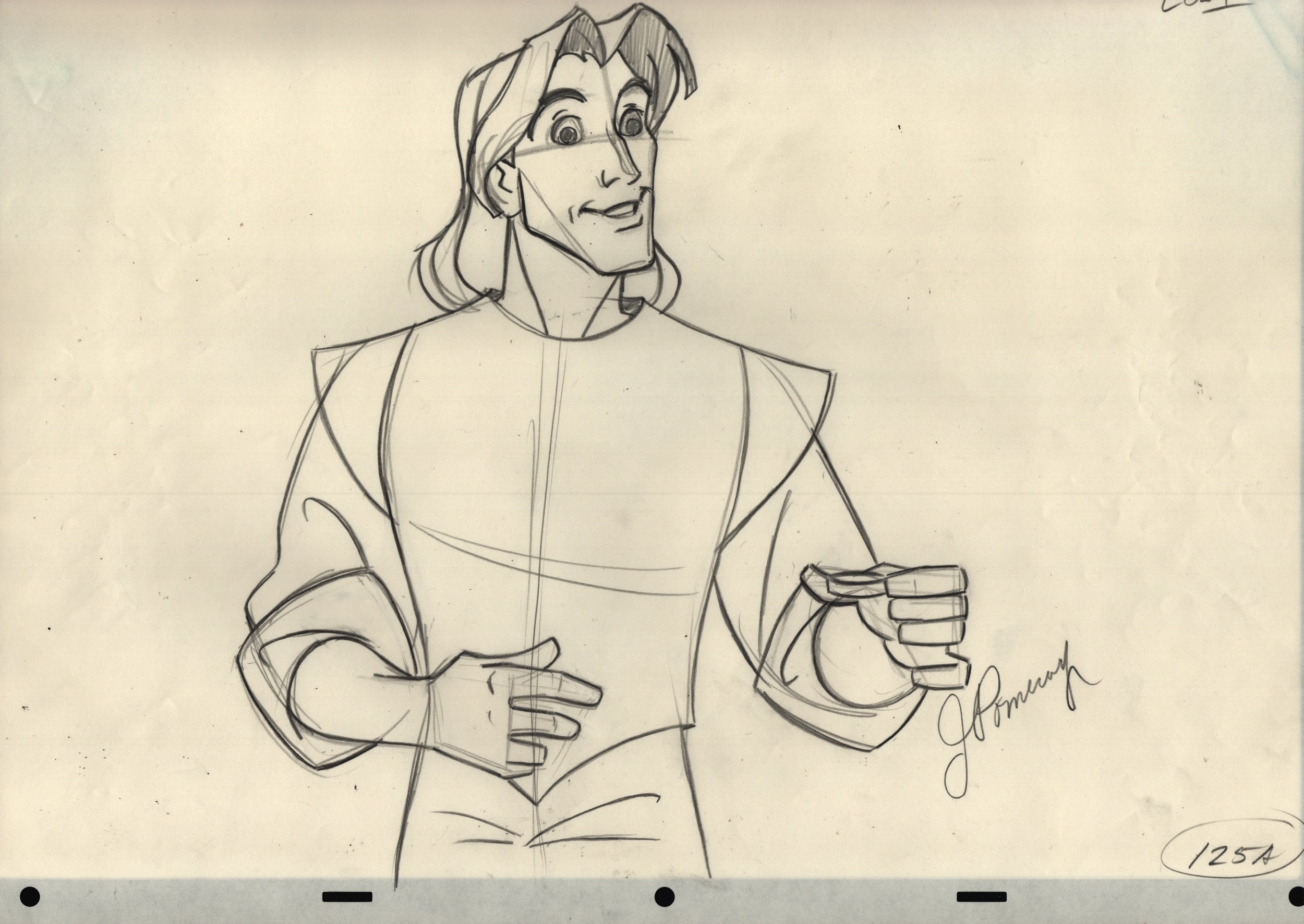 "Pocahontas" Original Animation Drawing