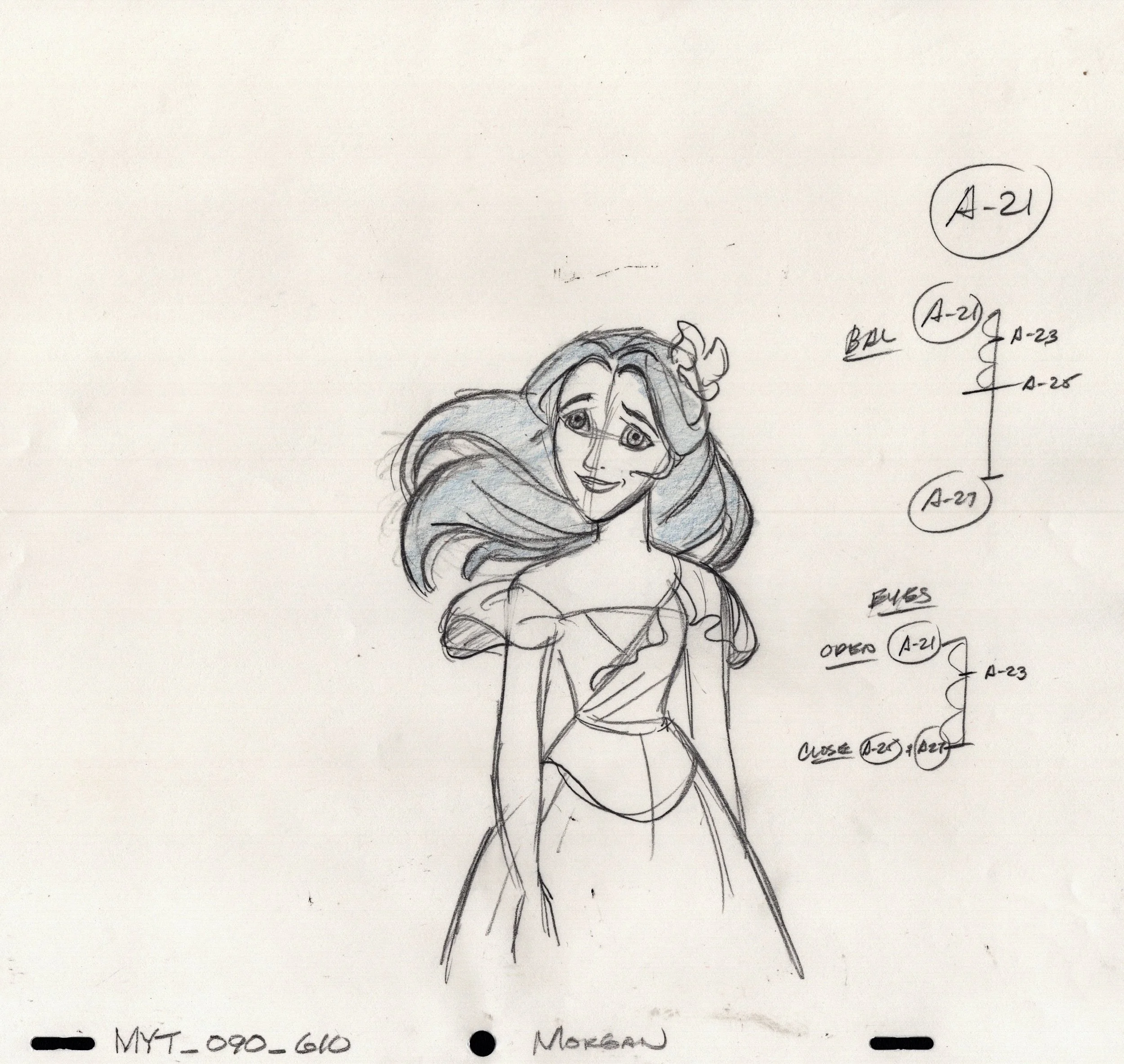 "Disenchanted" Original Animation Drawing