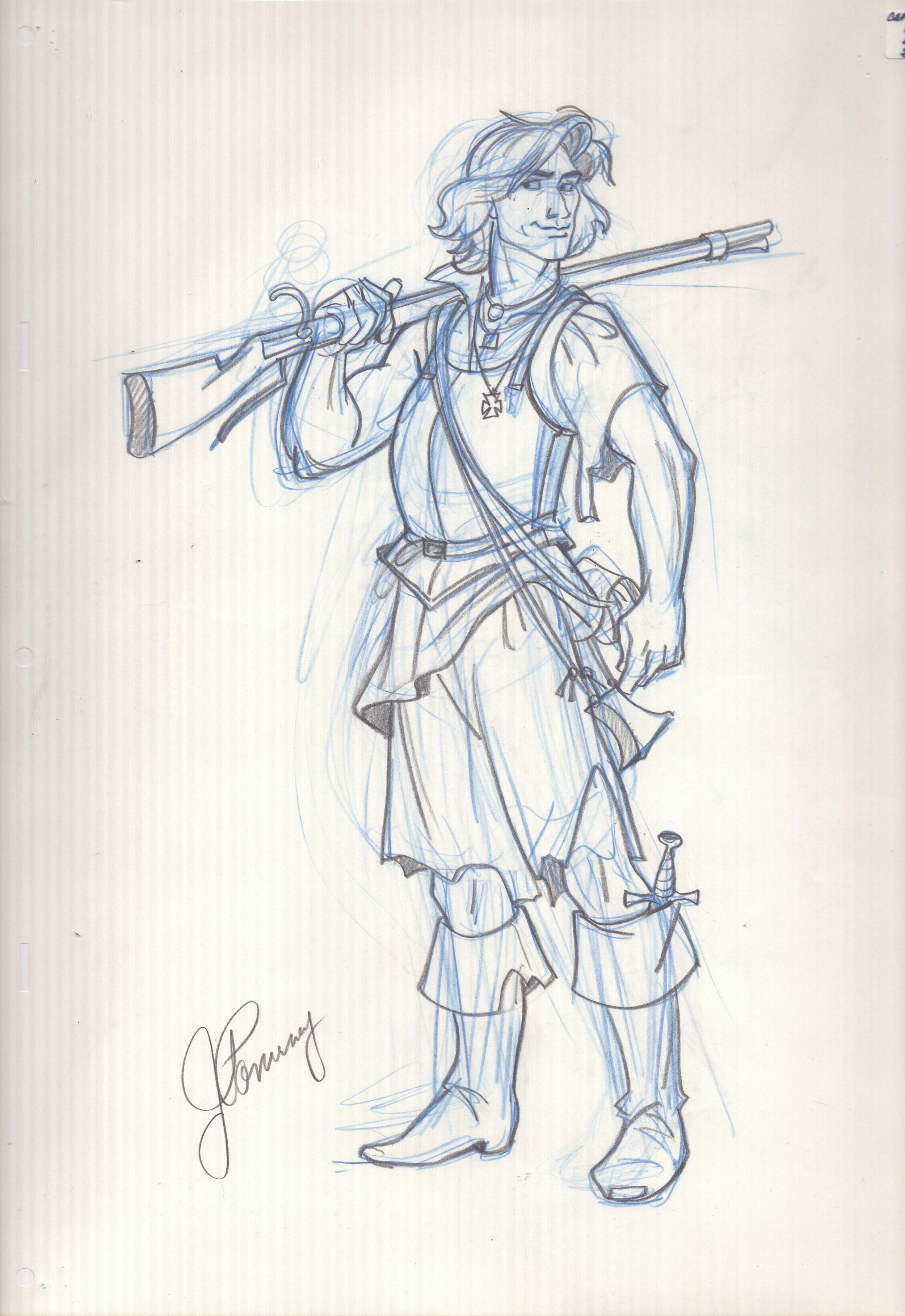 "Pocahontas" Original Concept Drawing