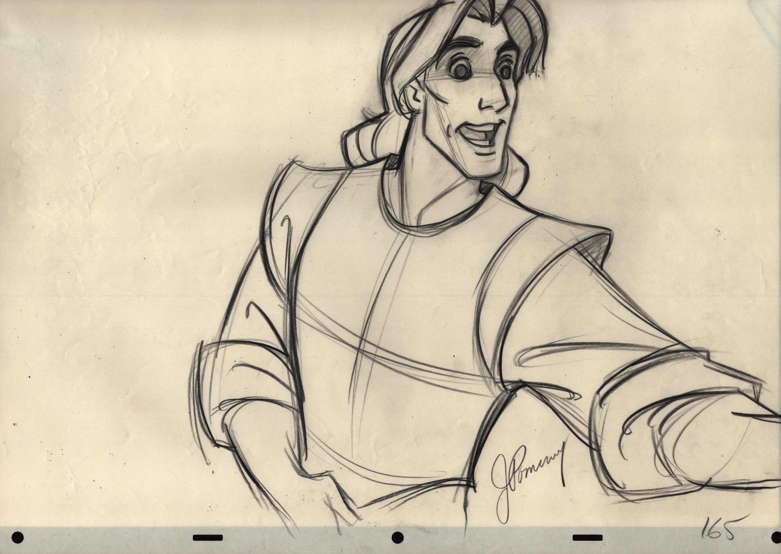 "Pocahontas" Original Animation Drawing