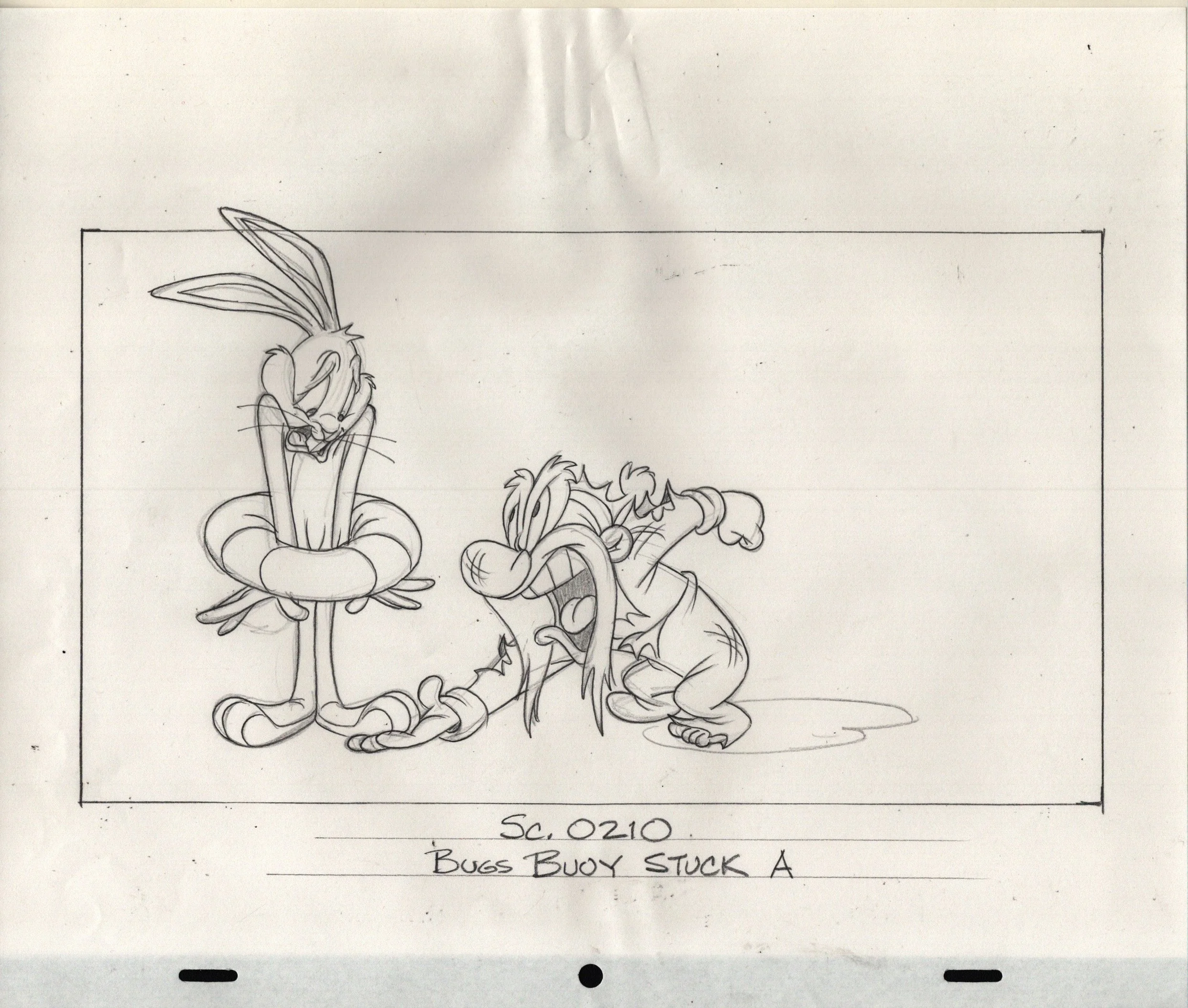 170) Orig.AnimationDrawing-BugsBunny&YosemiteSam:LooneyTunes-$160.00.jpeg