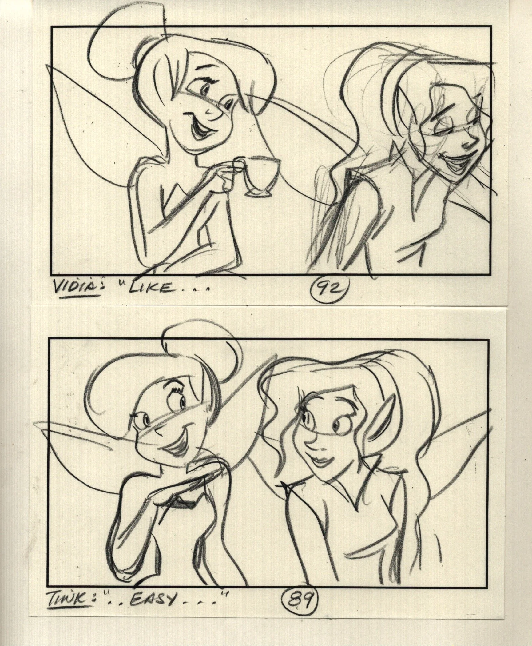 "Tinkerbell" Original Story Sketches