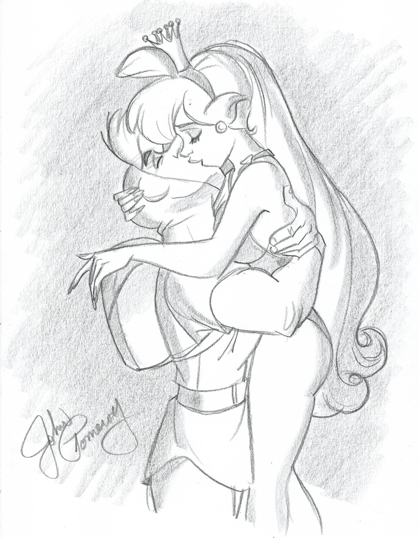 149) Dirk & Daphne Kissing-$120.00.jpeg