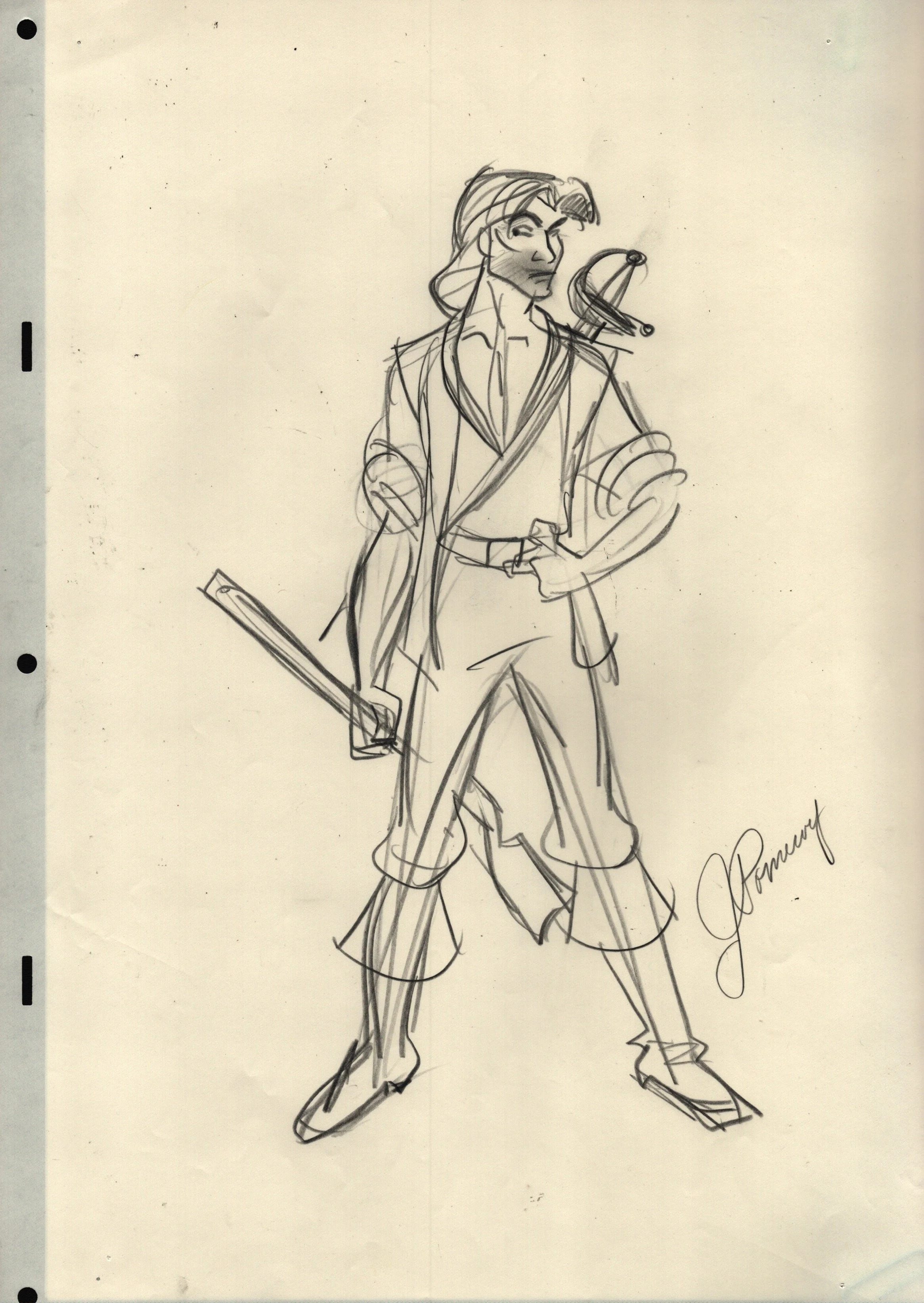 "Pocahontas" Original Concept Drawing