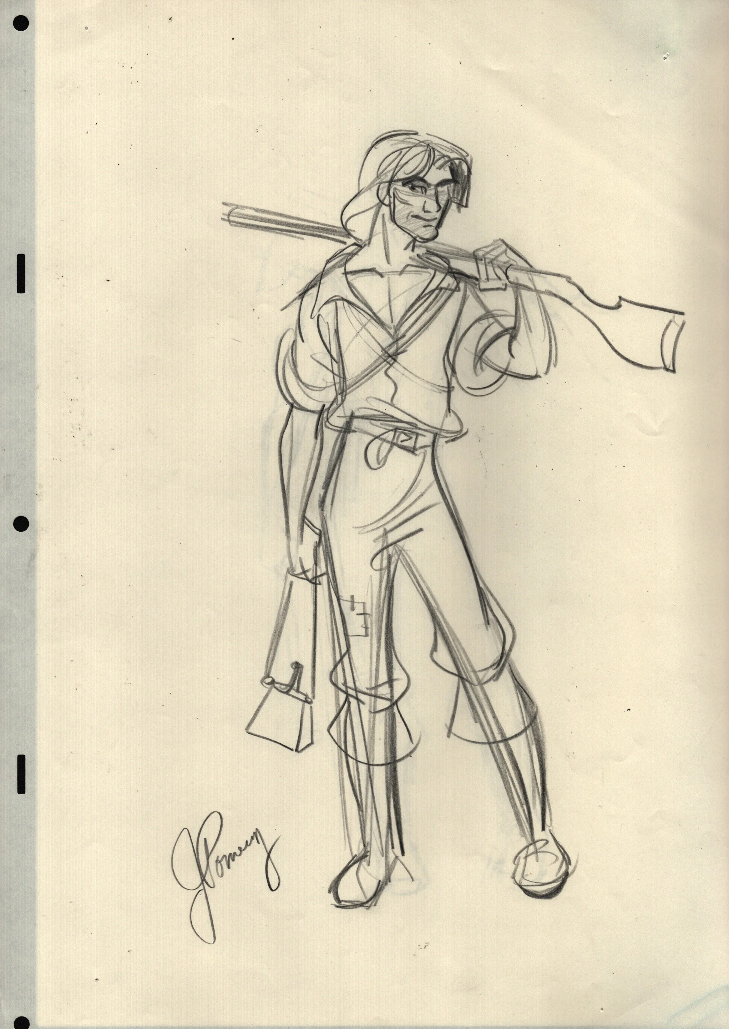 "Pocahontas" Original Concept Drawing