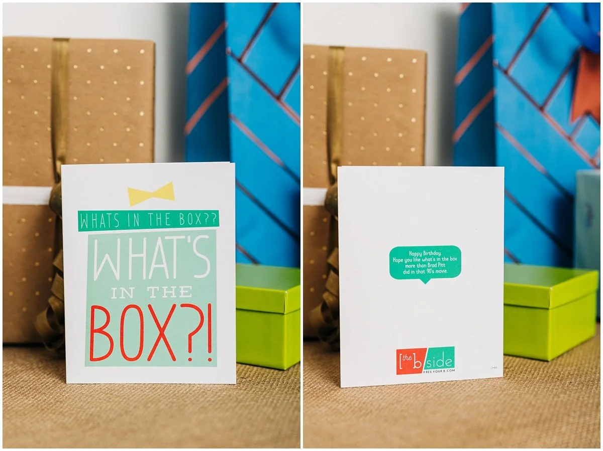 philadelphia commercial and product photography-birthday cards displayed in front of presents