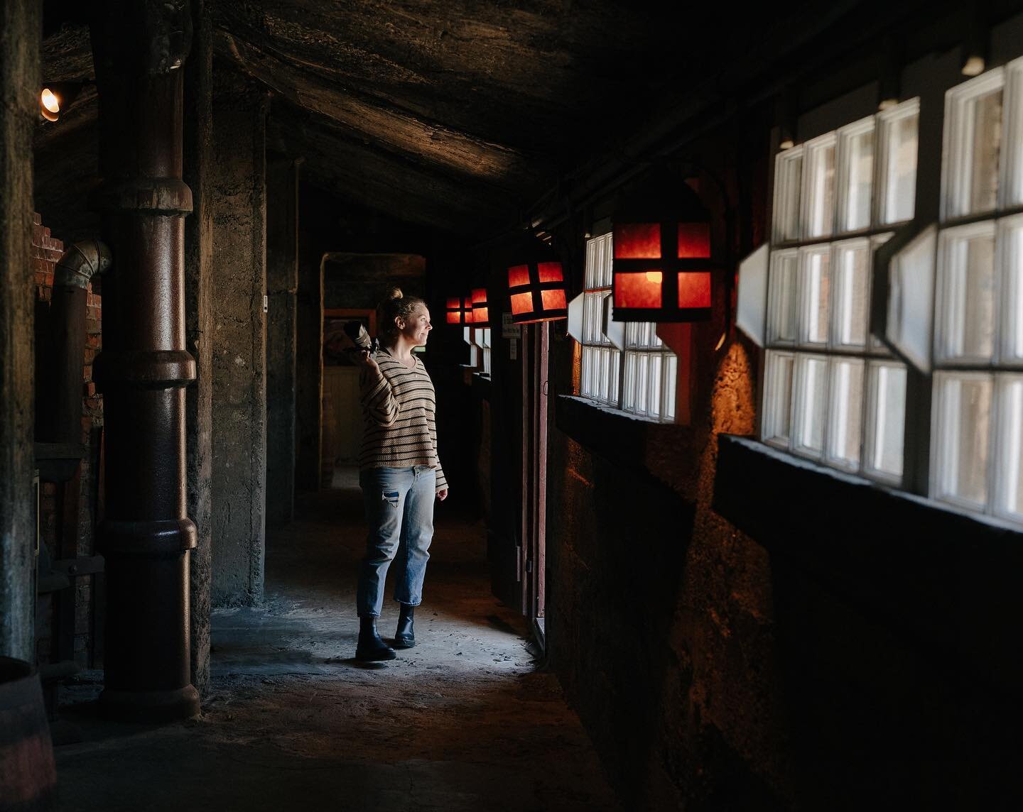 Some moody behind the scenes shots of us at the incredible TileWorks in Doylestown, PA. We always end up collecting a gajillion light test photos of us so I thought I would share some!