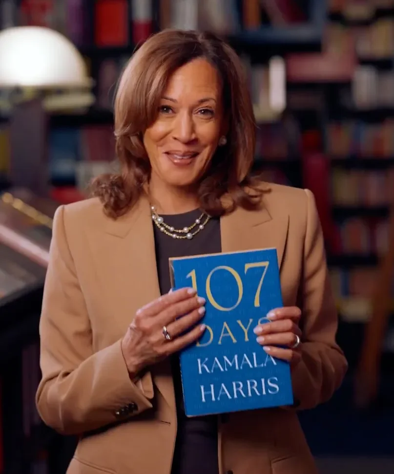 Kamala Harris Announces Book Tour Data for “107 Days”