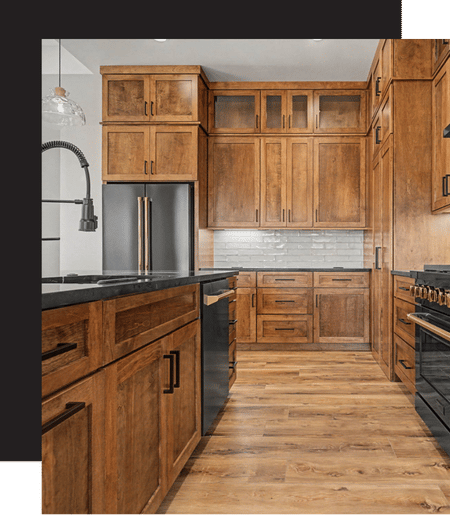 New construction cabinetry in kitchen