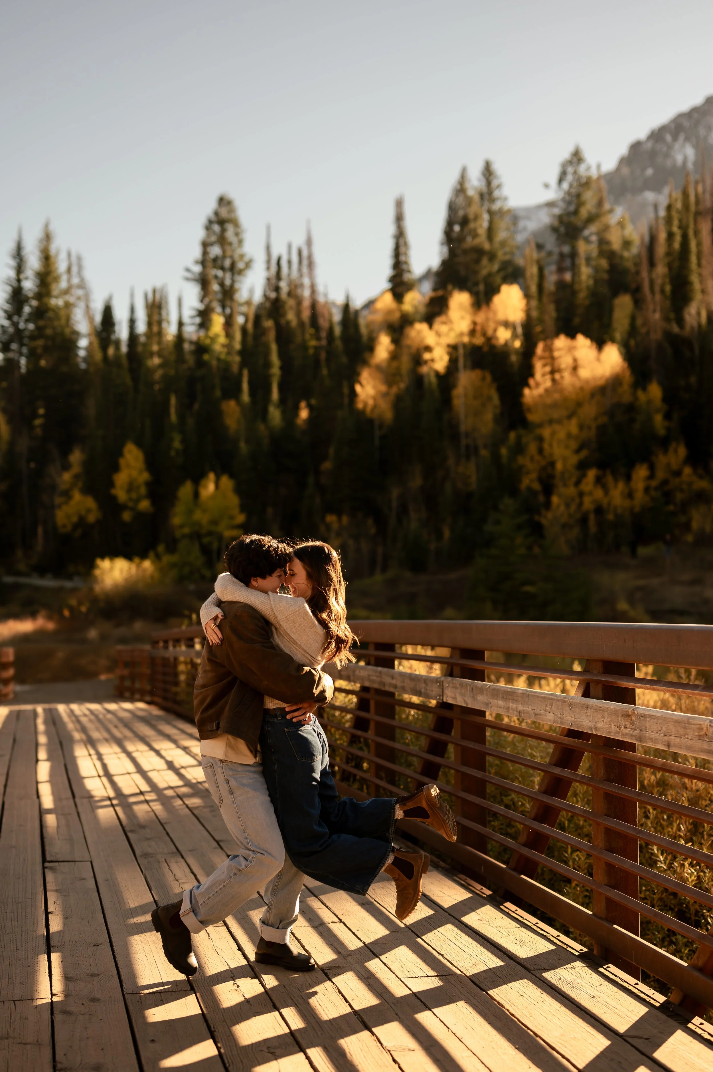 K + H Utah Fall Anniversary Photos | LGBTQ+ Friendly Photographer in Big Cottonwood Canyon