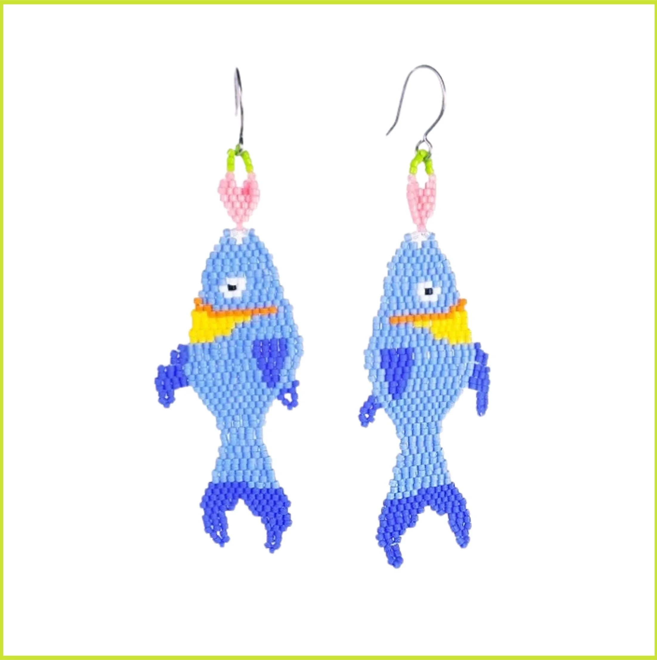 Red Shiner Fishy Beaded Earrings – Inspired by Barton Springs