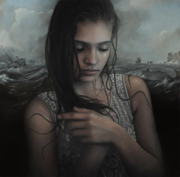 An Ocean Between | 12x12 Oil on Panel | SOLD | The Wright Collection