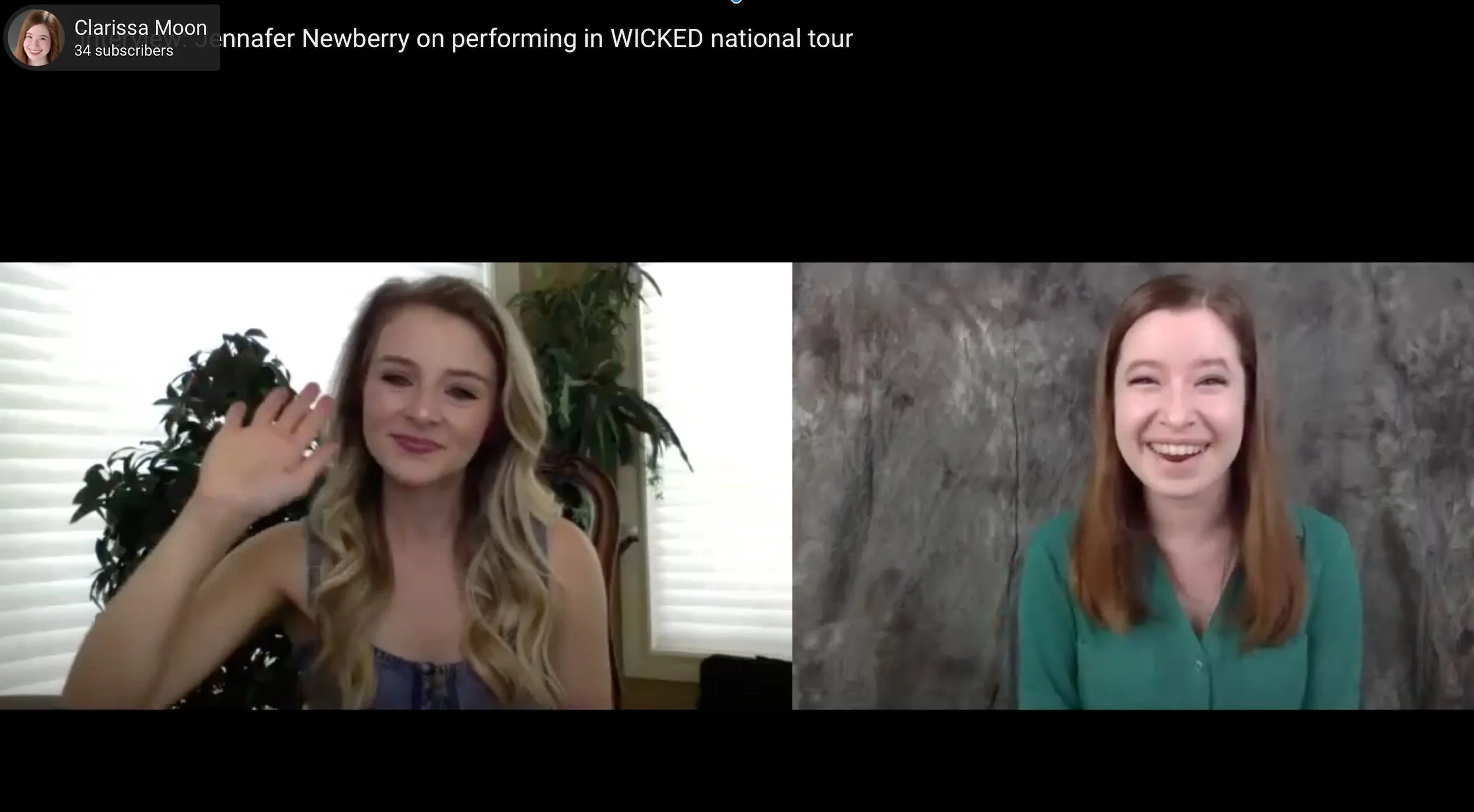 Jennafer with Clarissa Moon for Broadway World Interview