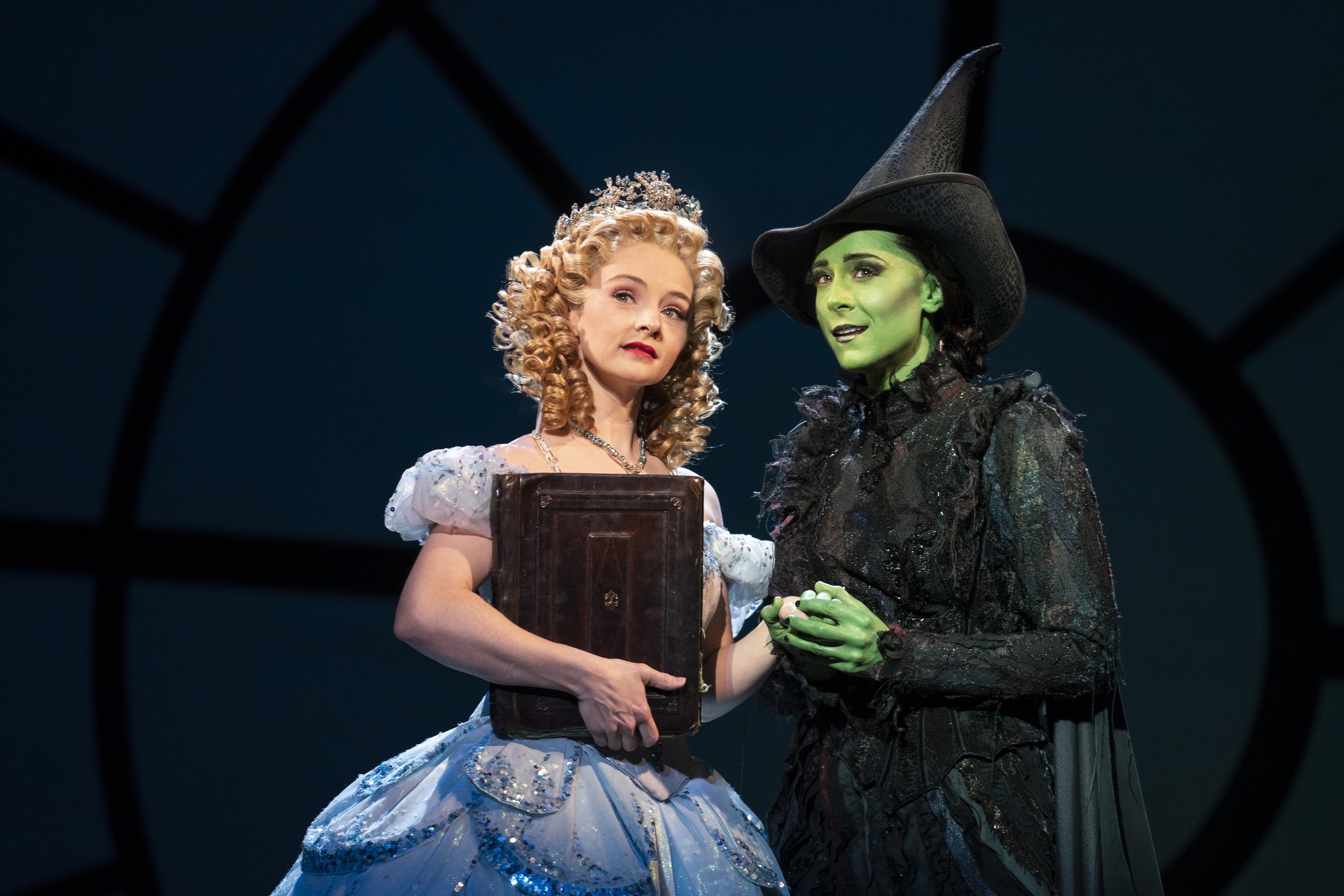 Jennafer Newberry as Glinda and Lissa deGuzman as Elphaba in the National Tour of WICKED, photo by Joan Marcus - 0228r.jpg