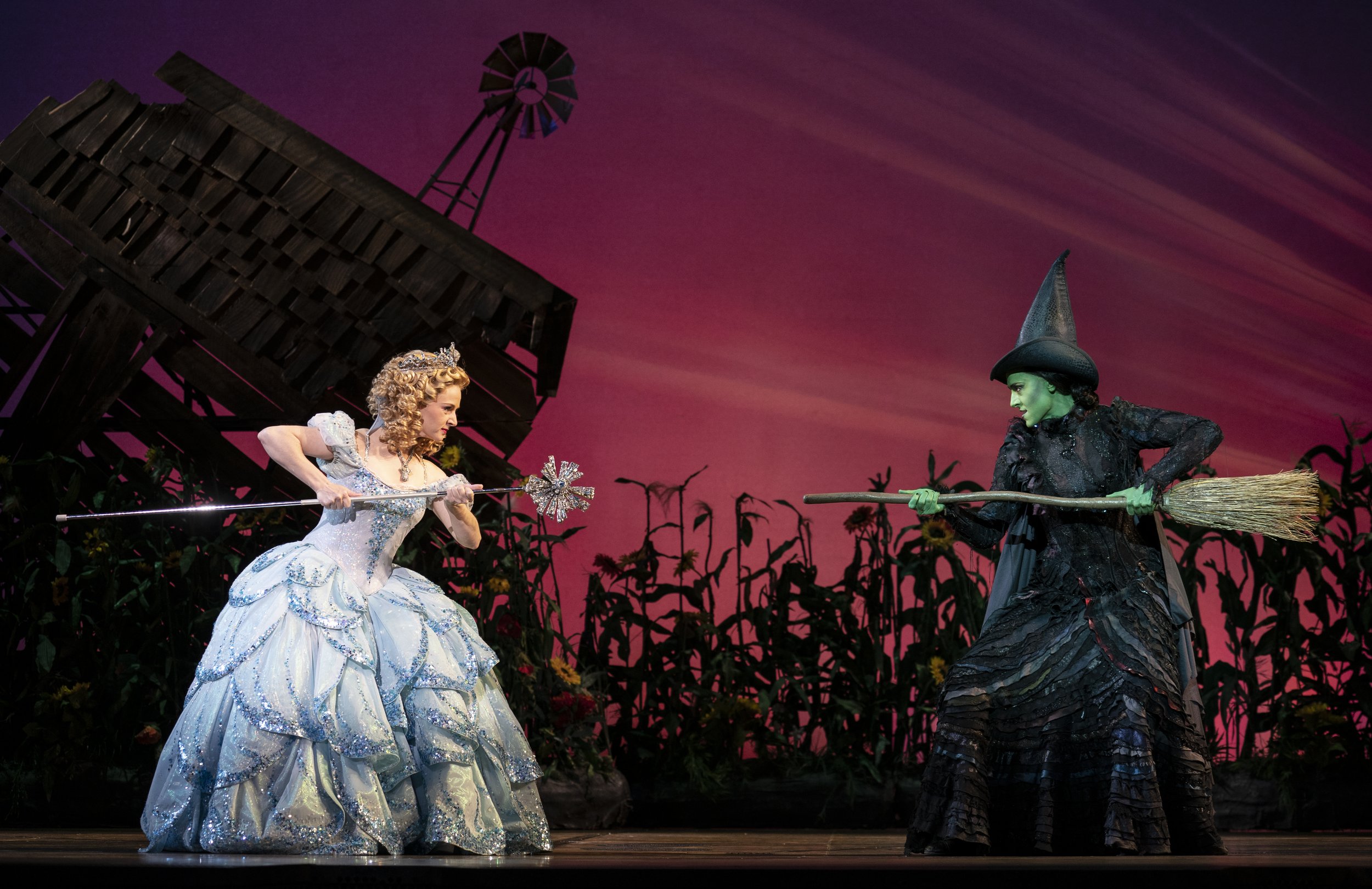 Jennafer Newberry as Glinda and Lissa deGuzman as Elphaba in the National Tour of WICKED, photo by Joan Marcus - 0237r.jpg