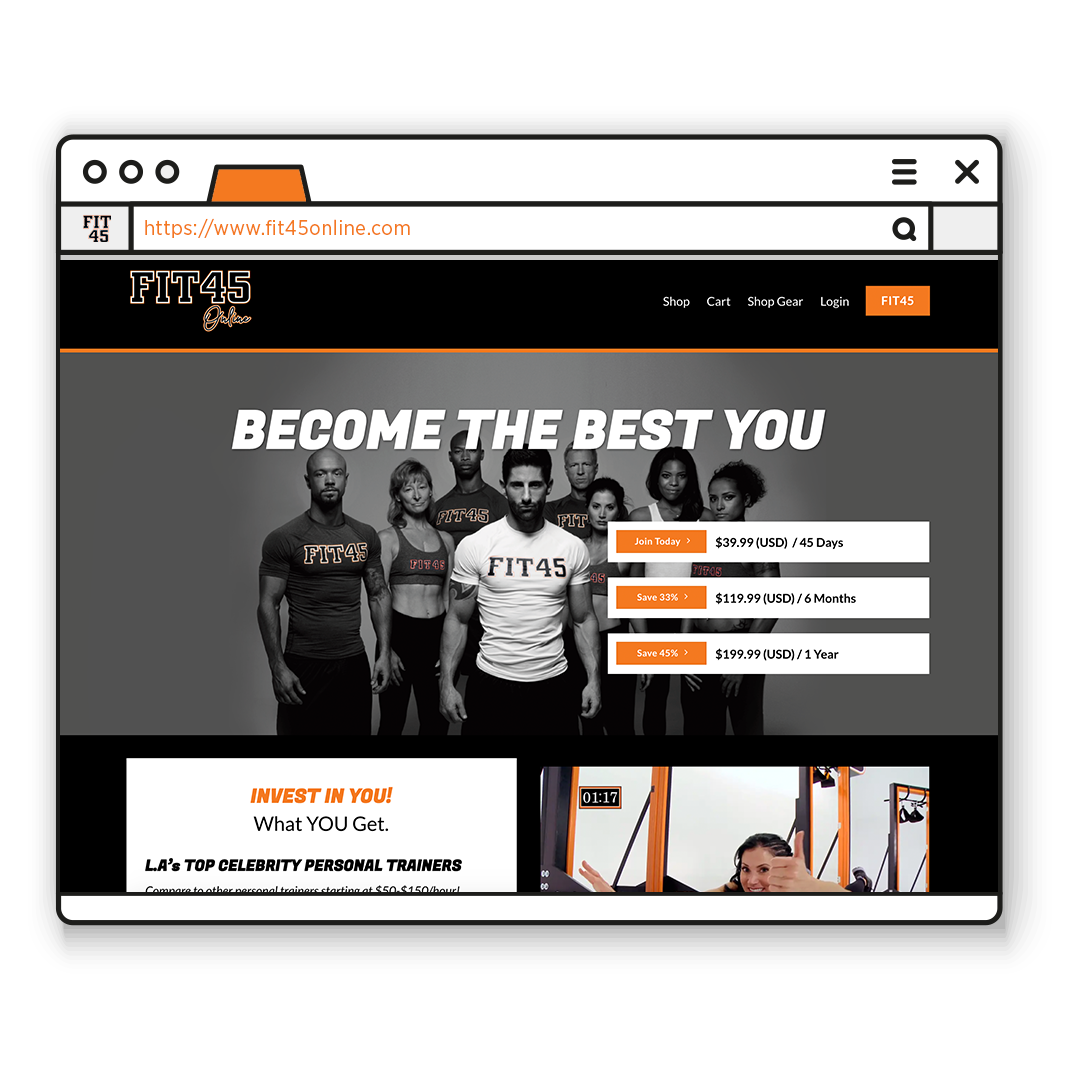 Fit45 Online: Fitness Membership