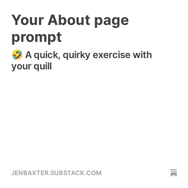 So, a few weeks ago, I wrote,'&nbsp;Who&rsquo;s your About page really about?'
✍️
If you missed it, theres another chance to check that out in stories or in my bio if your Substack (or website ) needs a refresh.&nbsp;(Especially&nbsp;if it needs a ma
