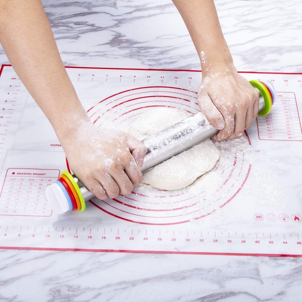 Rolling Pins with Adjustable Thickness Rings | Baking Supplies