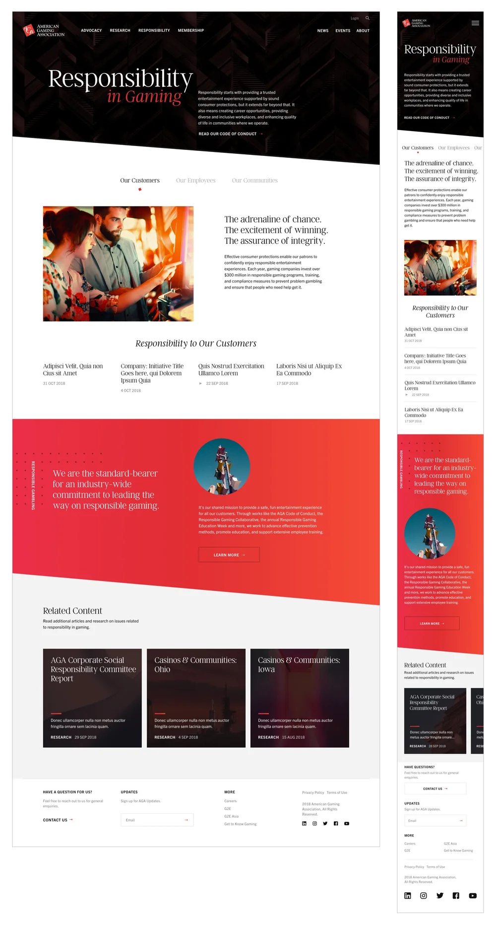 American Gaming Association — Newmark Design