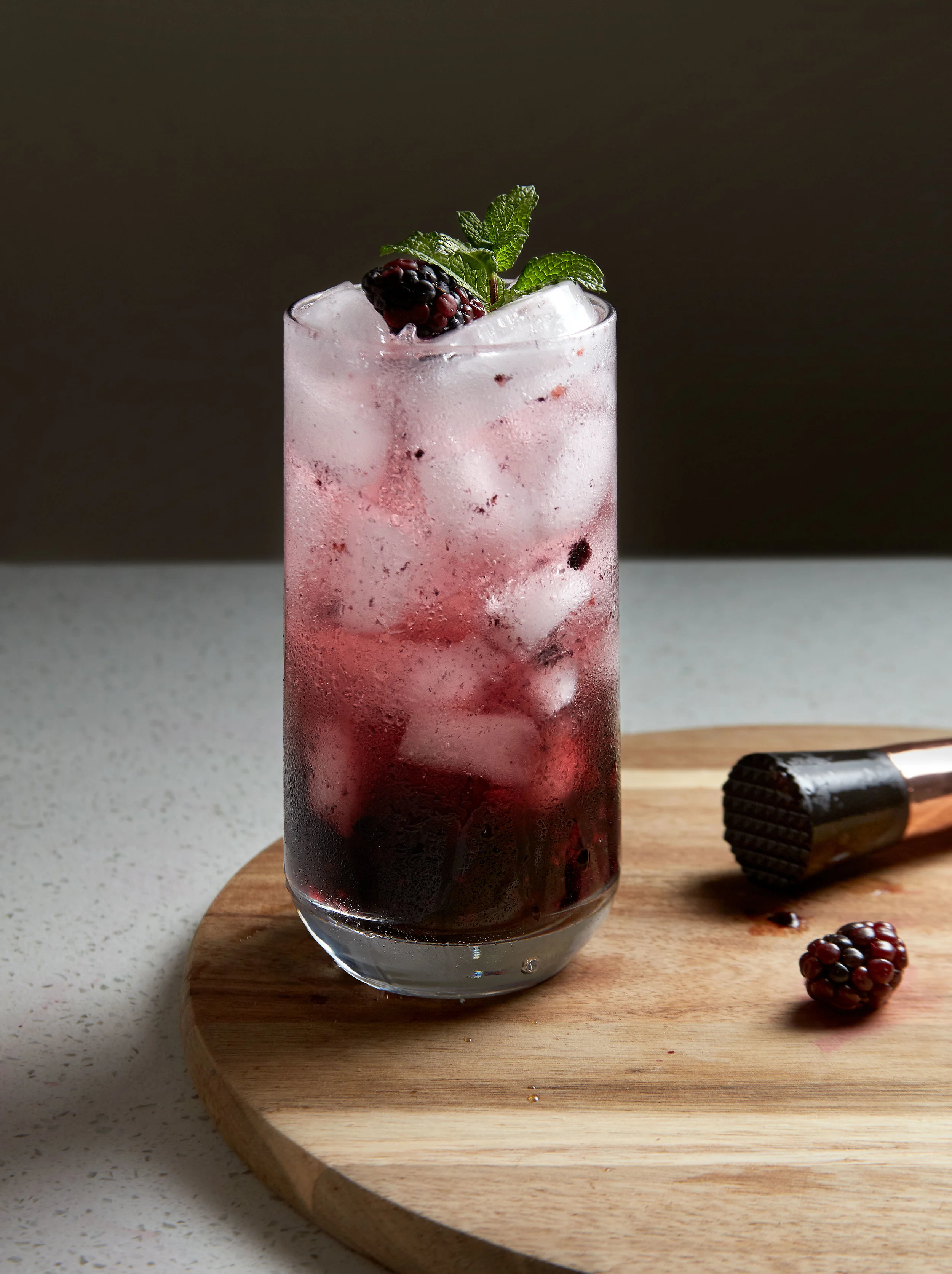 Blackberry mint cocktail