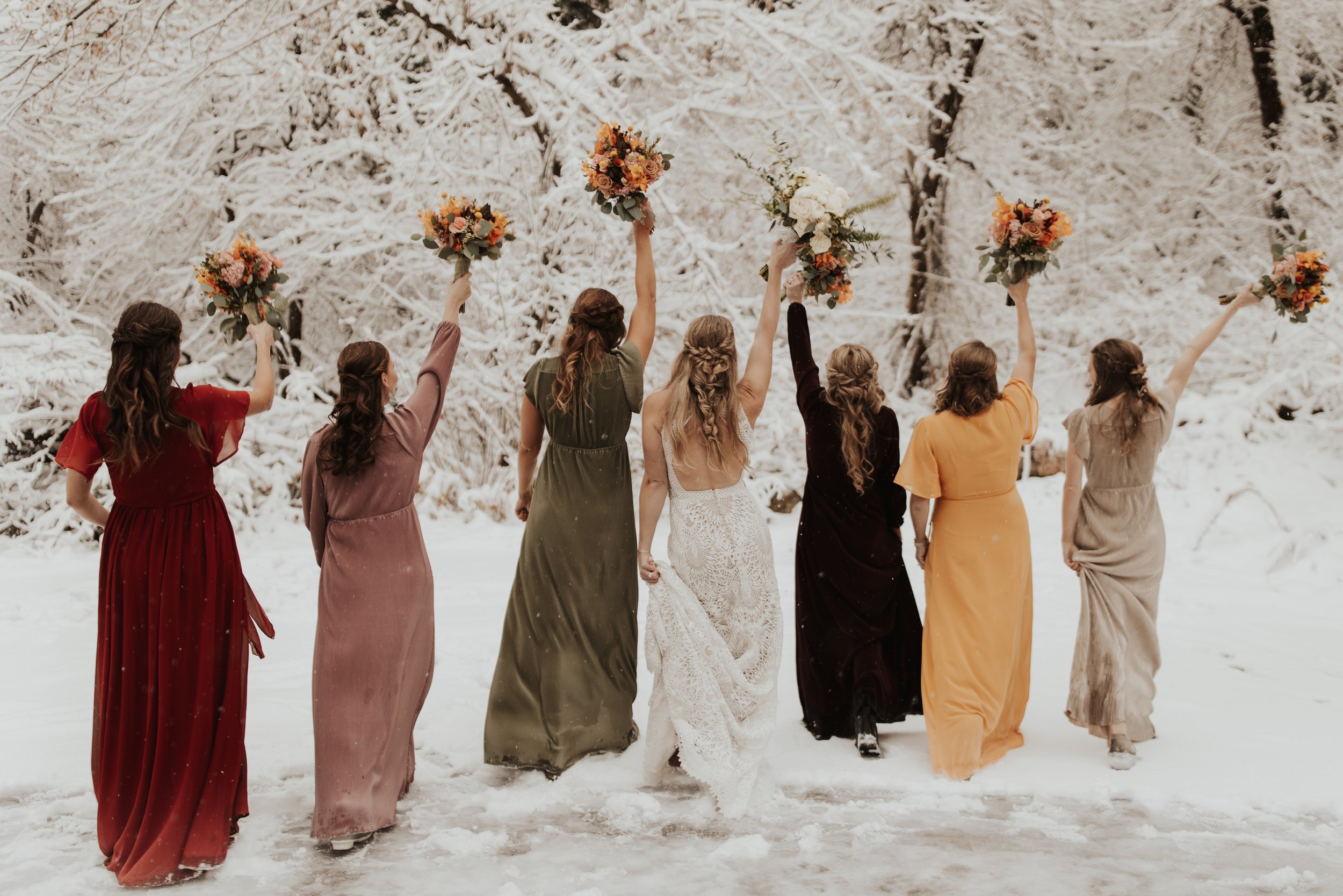  Bride: Elizabeth Kube  Bridal Hair: Kathryn Muller  Bridesmaids: Valori Tyre &amp; Kathryn Muller'  Photography: Meg Slattery Photography 