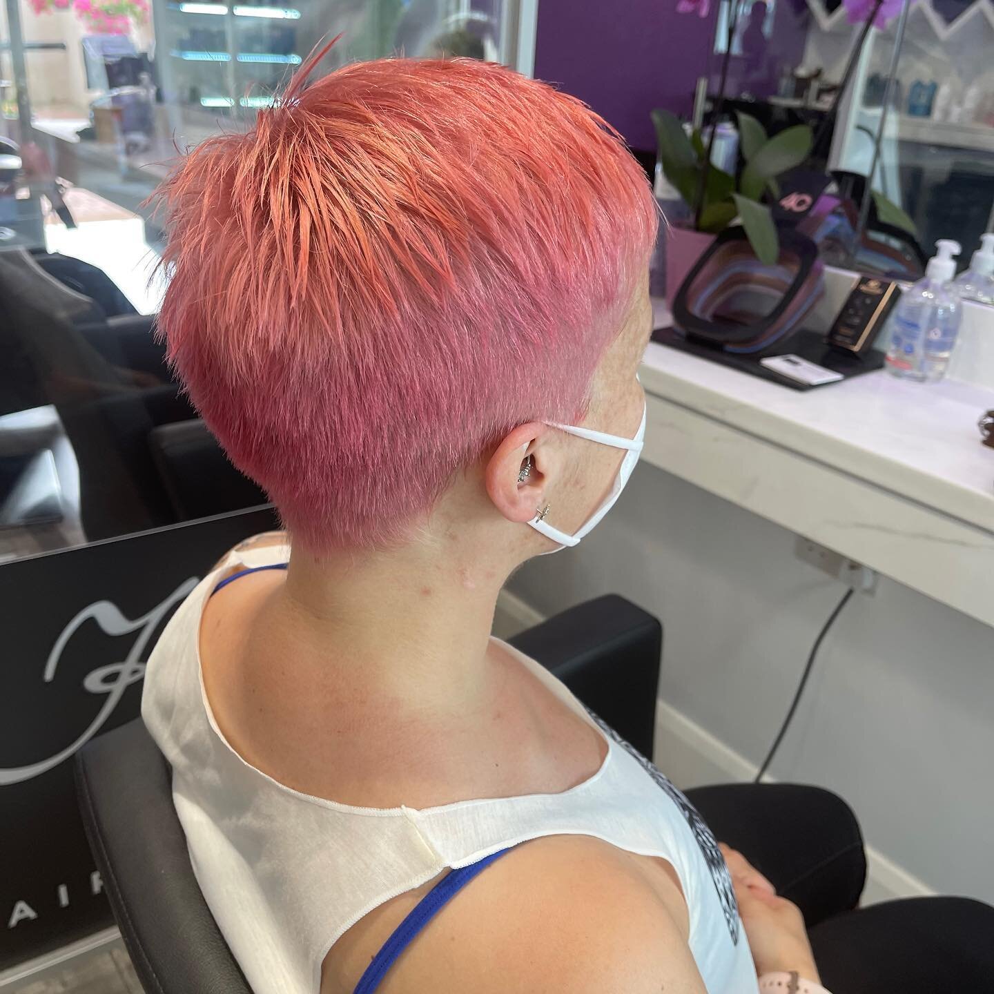 Pink to make the boys wink 😉. #hairstyles #hairtransformation #kieranjames #hair